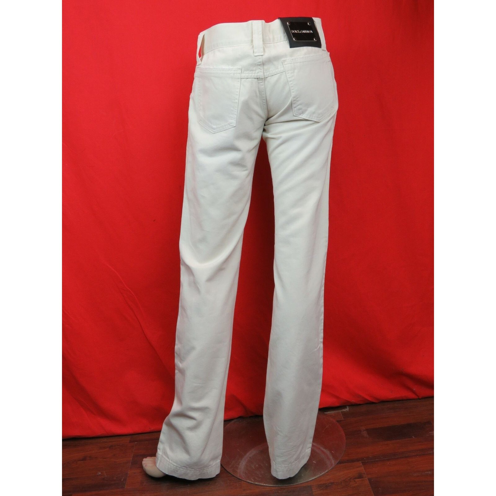 Dolce & Gabbana DOLCE GABBANA STRAIGHT LEG BEIGE COTTON PANTS JEANS S ITALY Size 30" / US 8 / IT 44 - 2 Thumbnail