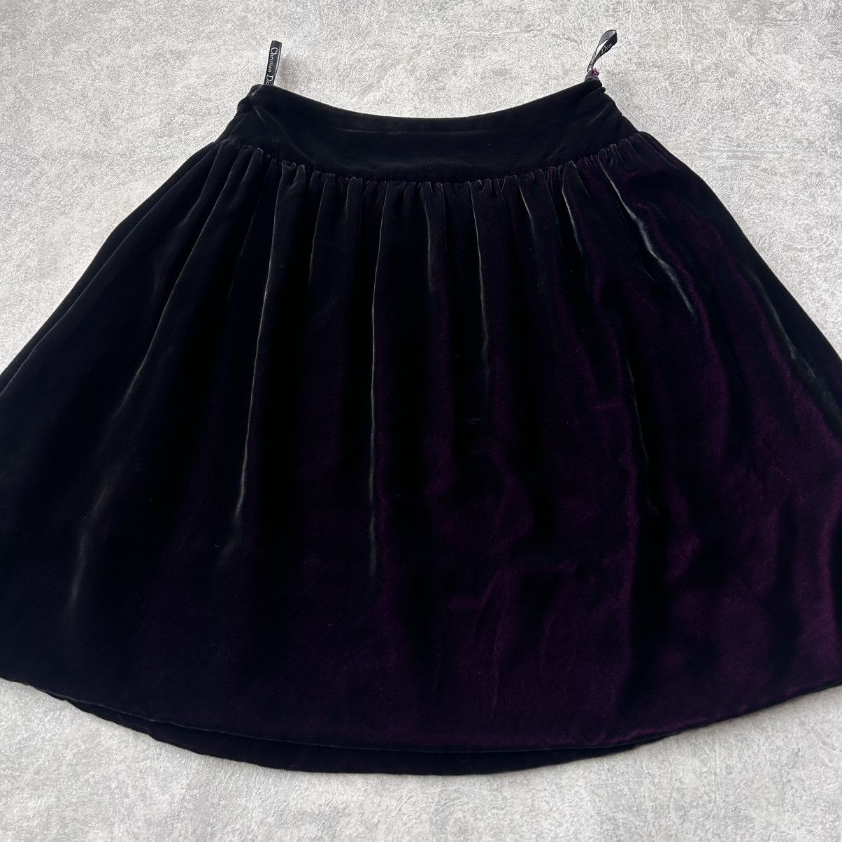 Christian Dior Monsieur Christian Dior Pleated Velvet Skirt Size 30" / US 8 / IT 44 - 4 Thumbnail