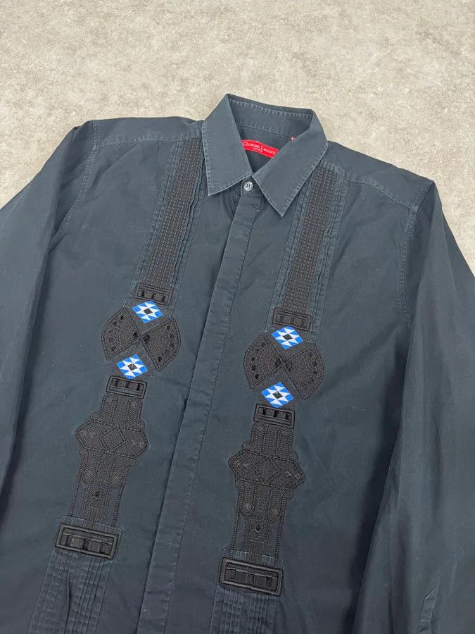 Christian Lacroix 1990s Christian Lacroix Navy Persian Embroidery Shirt Size US M / EU 48-50 / 2 - 5 Thumbnail