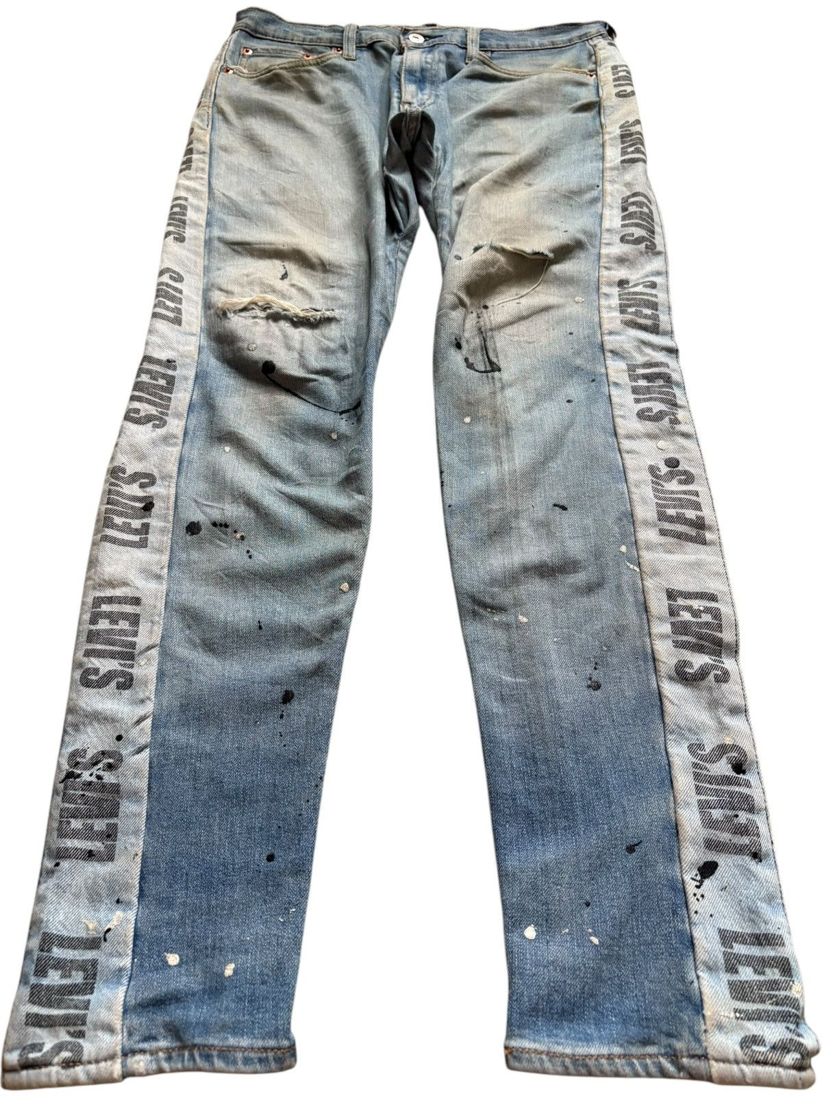 Levi's SALES🔥Y2k Levis Hi Ball Big E Painted Mud Wash Skinny Jeans Size US 32 / EU 48 - 1 Thumbnail