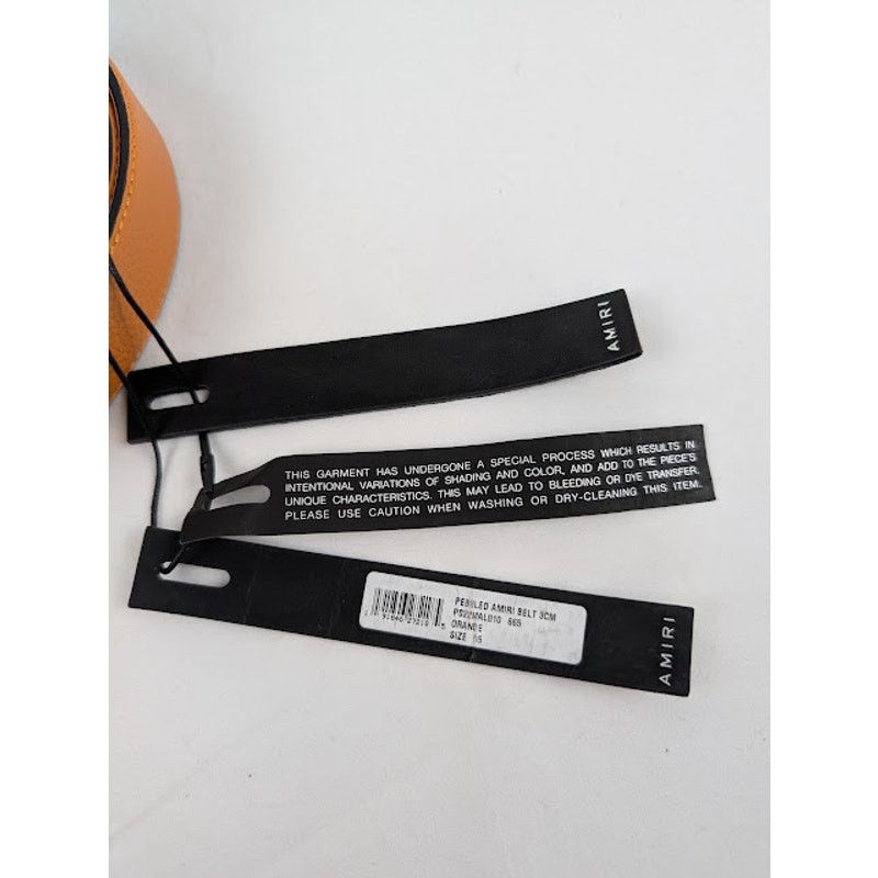 Amiri o1rshd1 Q:2 / Size: 95 / Pebbled Amiri Belt in Orange Size 38 - 6 Thumbnail