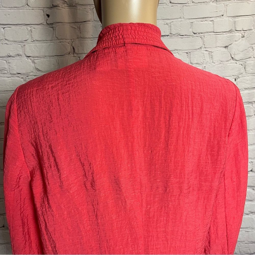 Chicos Chico's Breezy Sheen Drape-Front Red Jacket Size 0 US S Size S / US 4 / IT 40 - 9 Thumbnail