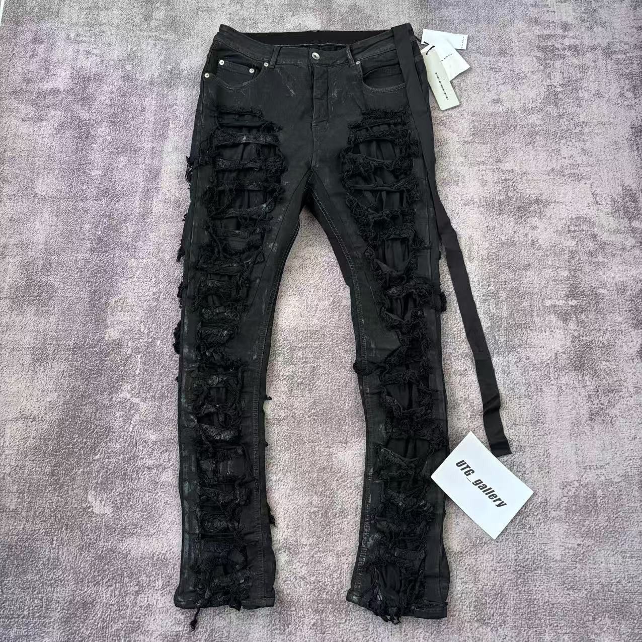 Rick Owens Drkshdw Rick Owens Hard Black Detroit Cut Denim Sz. 28