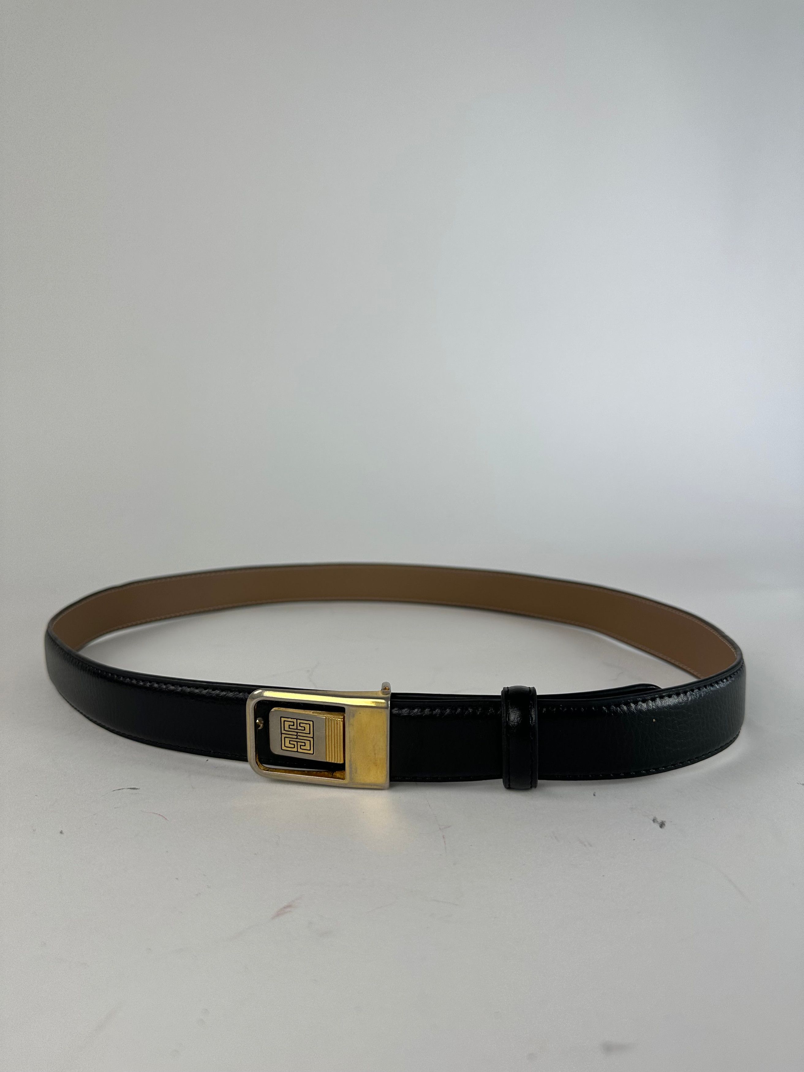 Givenchy Vintage Snake Emblossed Leather Belt Black Size ONE SIZE - 1 Thumbnail