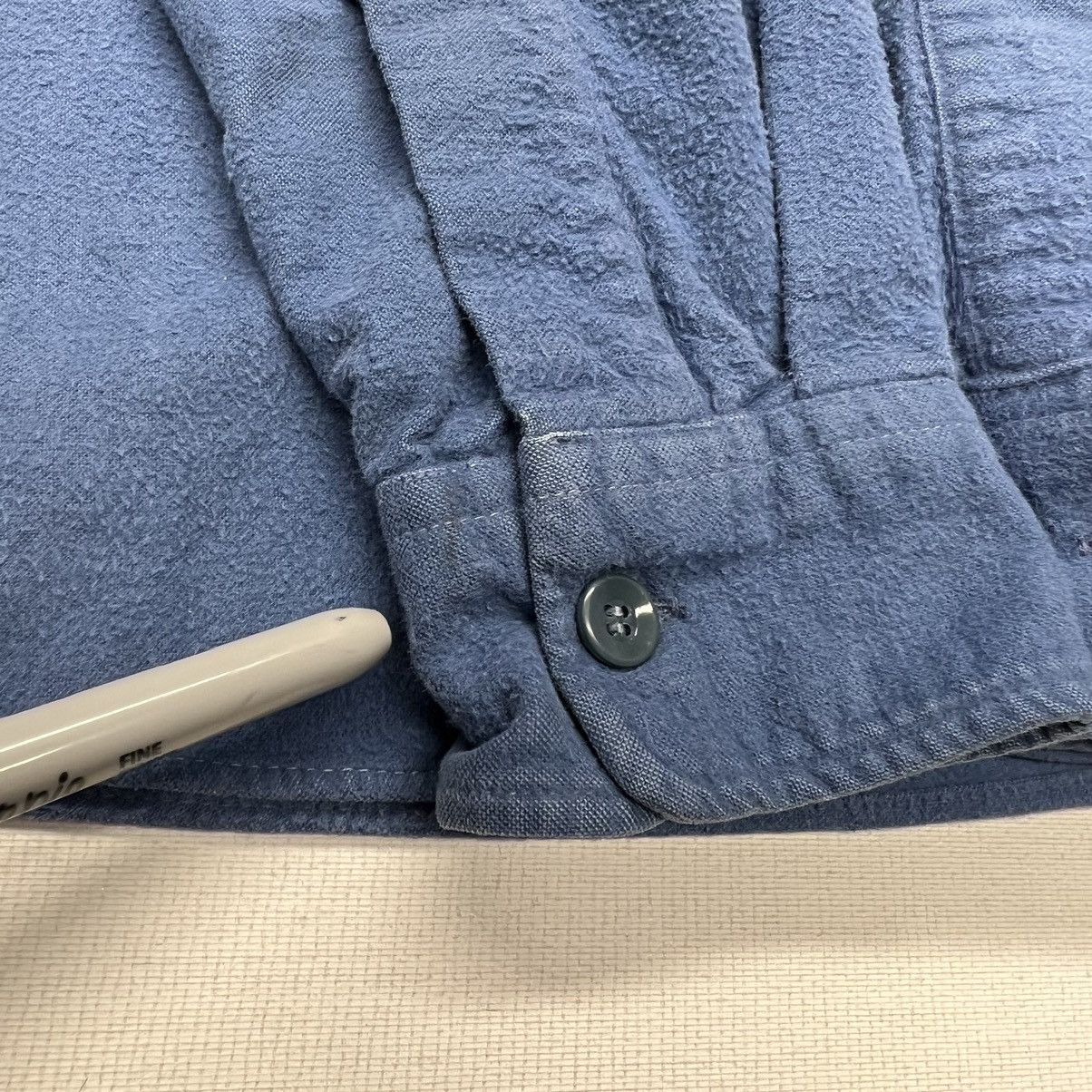 L.L. Bean × Vintage VTG LL Bean Flannel Shirt Blue Chamois Cloth Button Up Retro Size US M / EU 48-50 / 2 - 14 Thumbnail