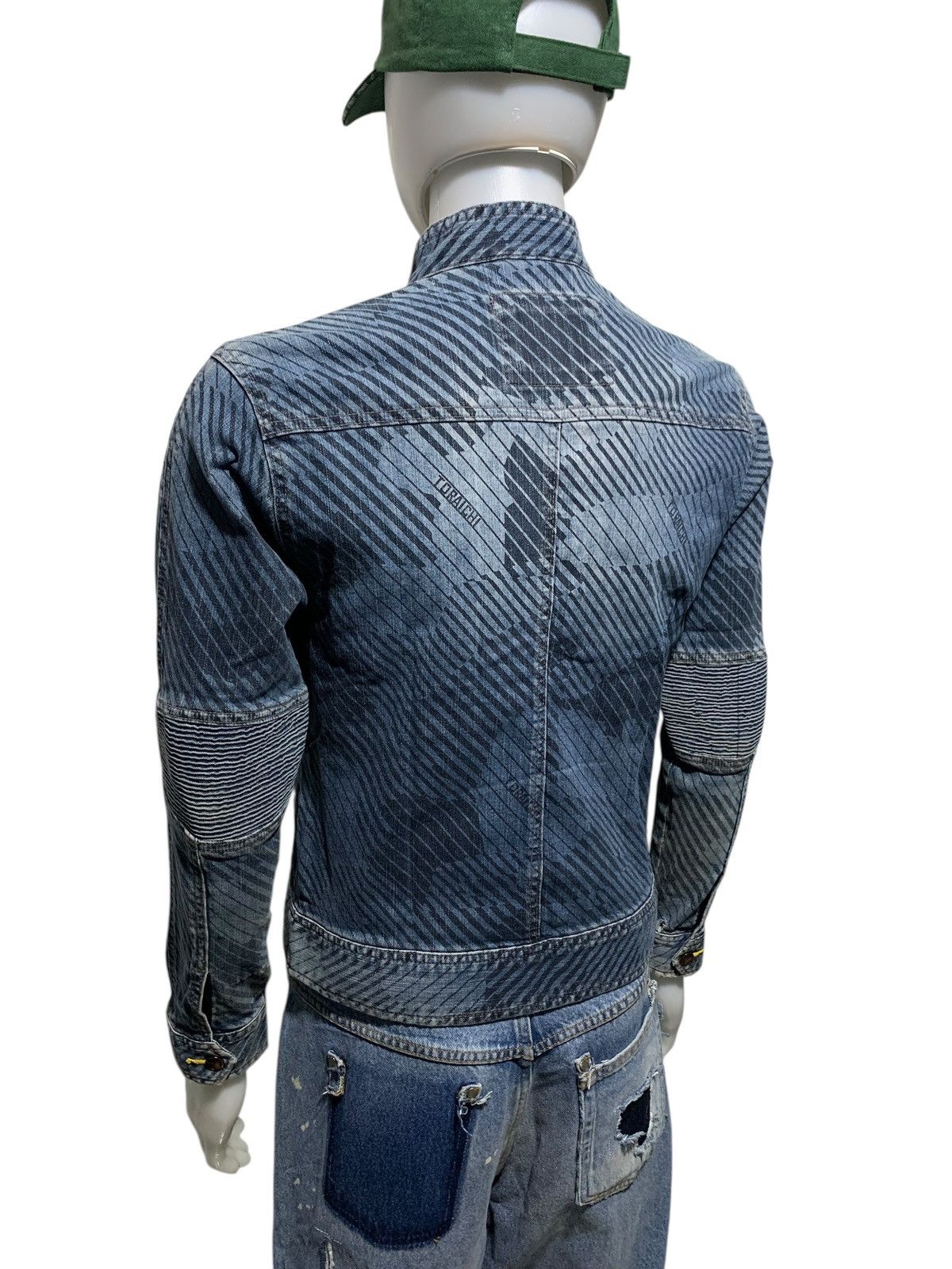 If Six Was Nine × Japanese Brand × Le Grande Bleu (L.G.B.) Vintage Tora by Toraichi striped biker denim jacket Size US M / EU 48-50 / 2 - 22 Thumbnail