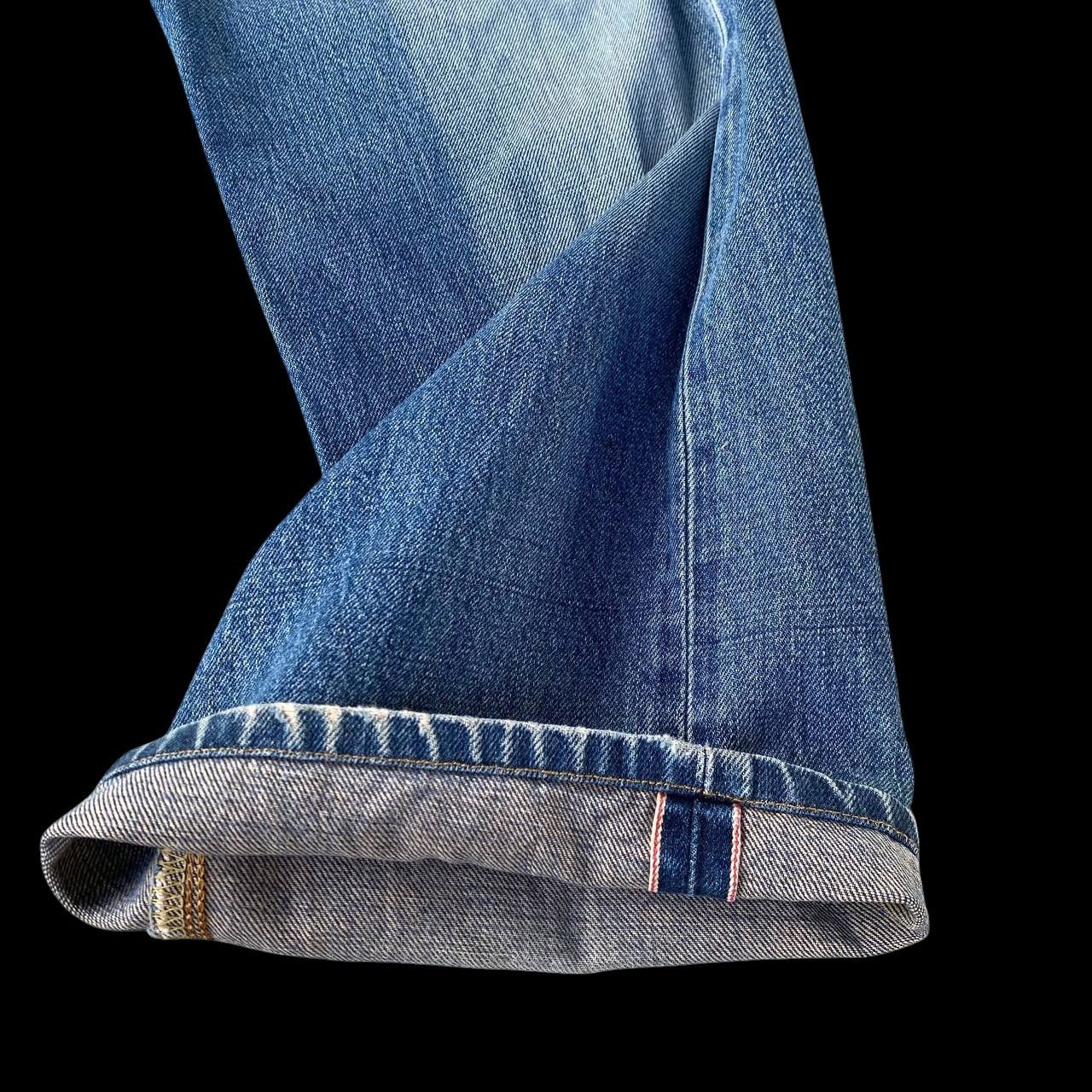 Edwin VTG 90S EDWIN 505 REDLINE GRUNGE BLUEWASH DISTRESSED DENIM Size US 29 - 6 Thumbnail