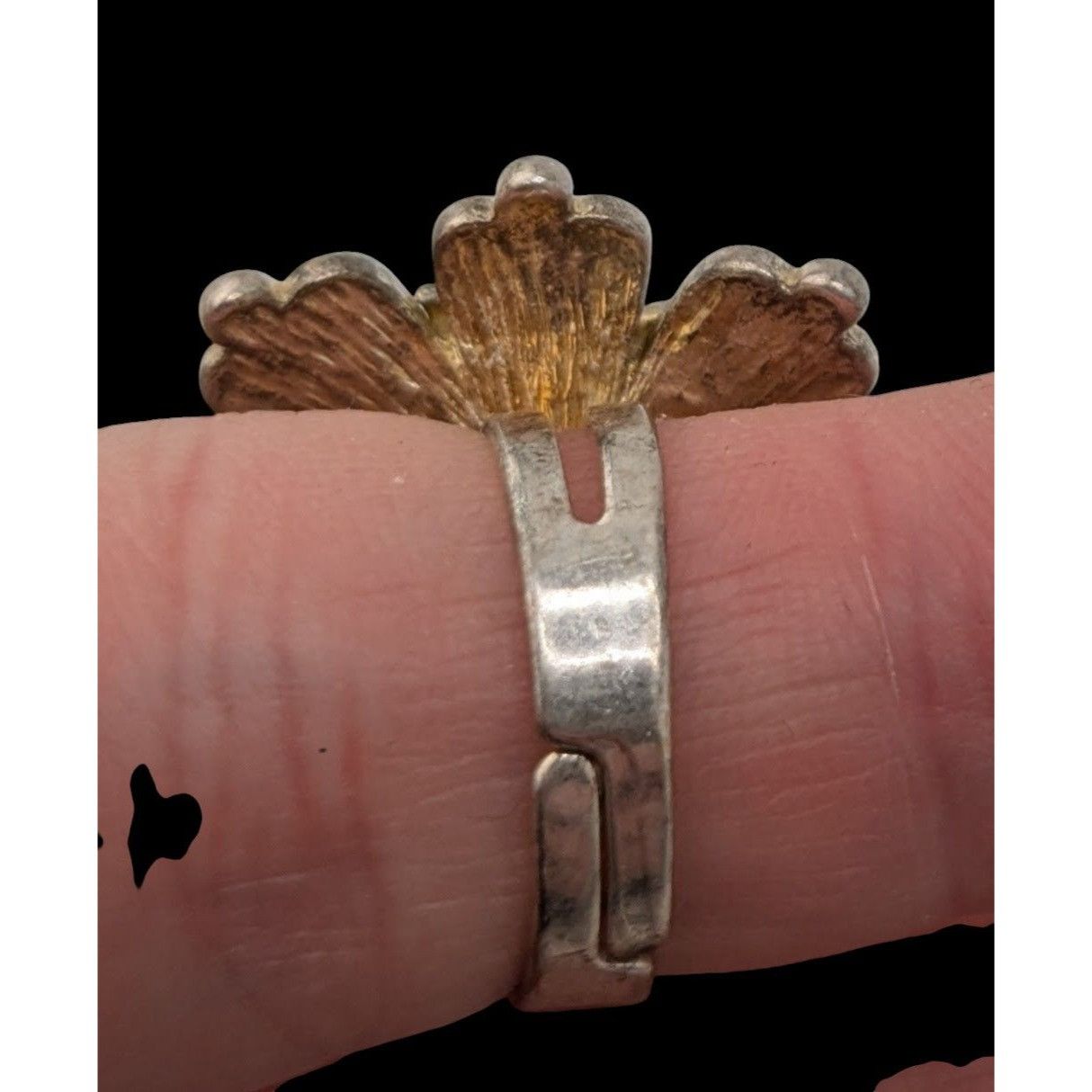 Other Vintage Cottagecore Flower Ring With Faux Pearl & Turquoise Size ONE SIZE - 5 Thumbnail