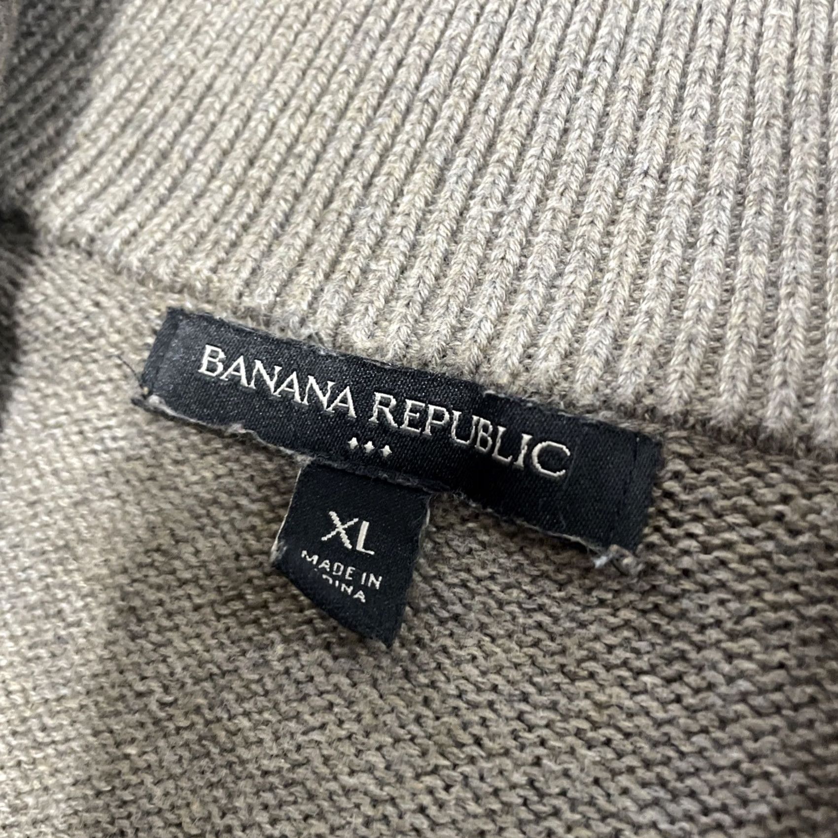 Banana Republic Banana Republic Sweater Men XL Military Henley Gray Brown Chunky-Knit Pullover Shirt Casual Size US XL / EU 56 / 4 - 6 Thumbnail