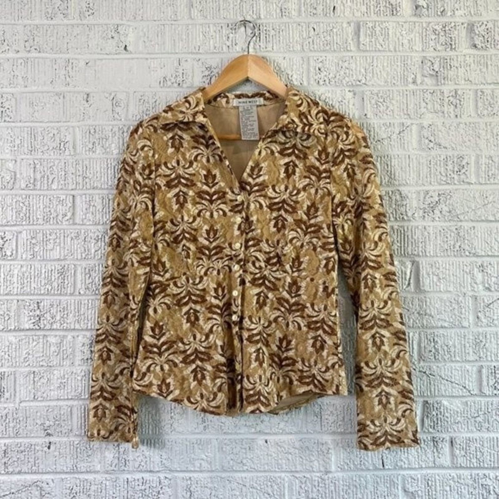 Nine West Nine West Women's Button Up Blouse Small 90s Y2K Size S / US 4 / IT 40 - 8 Thumbnail