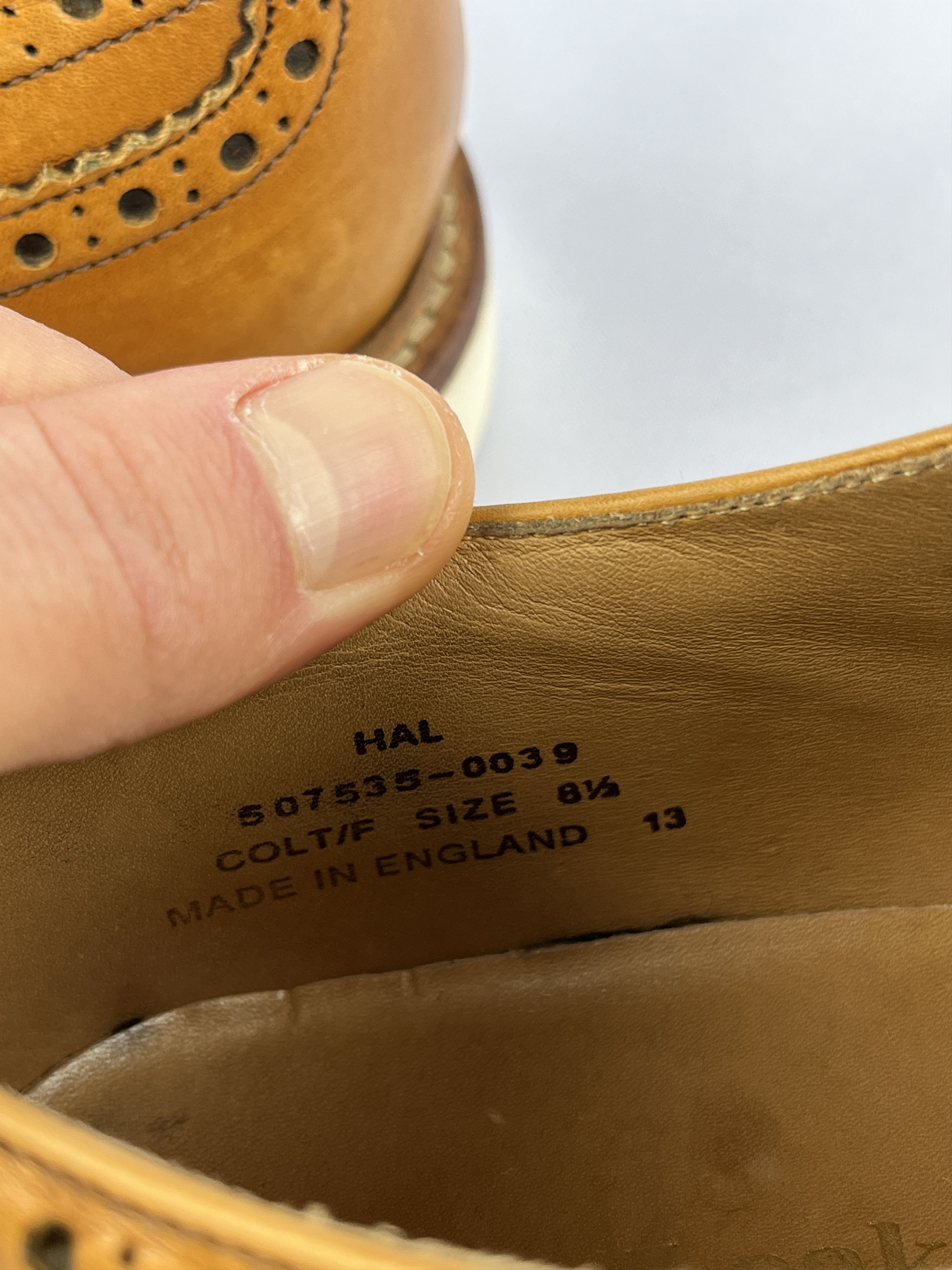 Genuine Leather × Loake Loake Hal Brogue Leather Shoes Size UK 8.5 EU 42.5 CM 27.1 Size US 8.5 / EU 41-42 - 14 Thumbnail