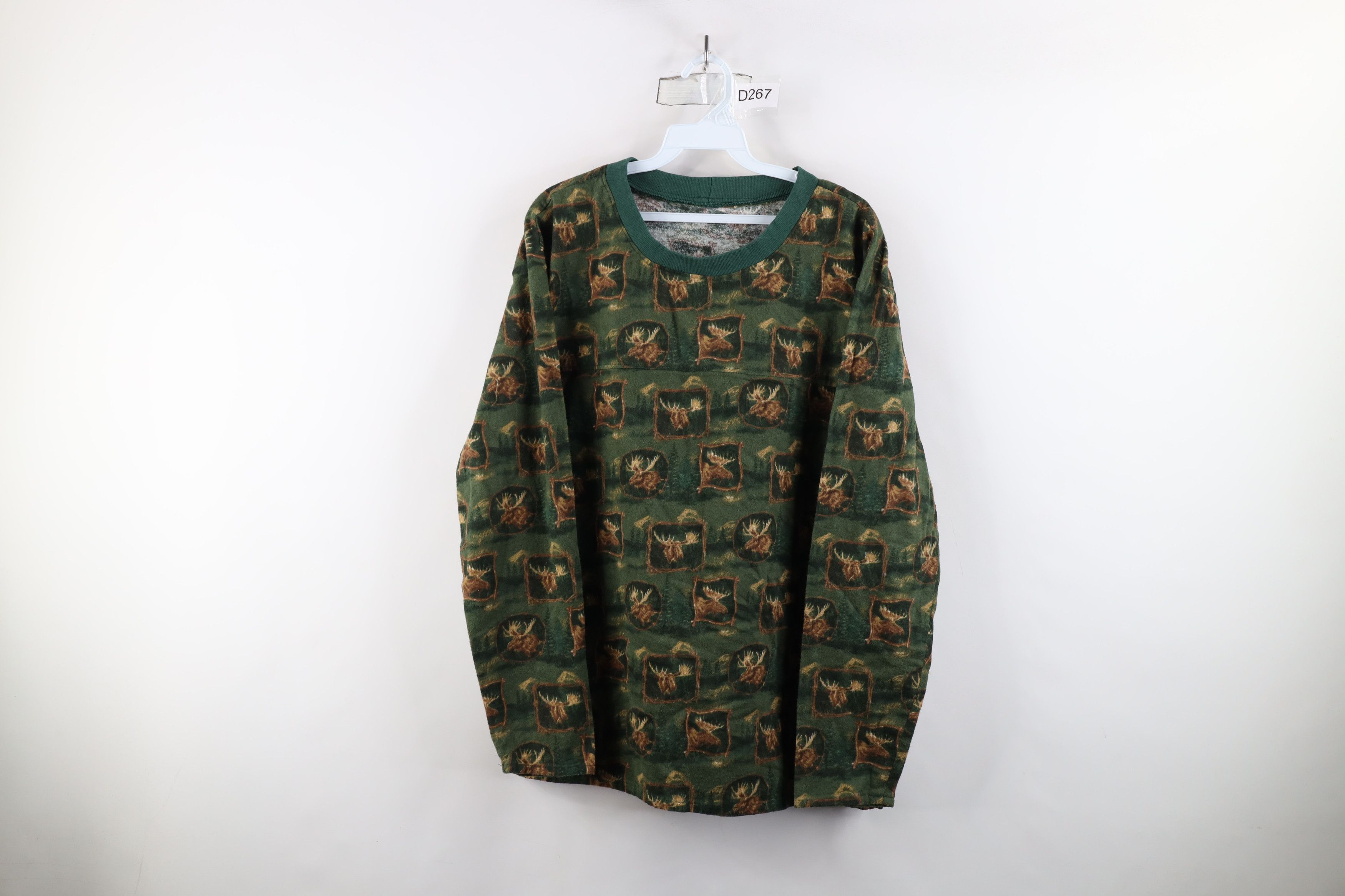 Vintage Vintage 90s Streetwear Moose Nature Long Sleeve T-Shirt Size US L / EU 52-54 / 3 - 1 Thumbnail