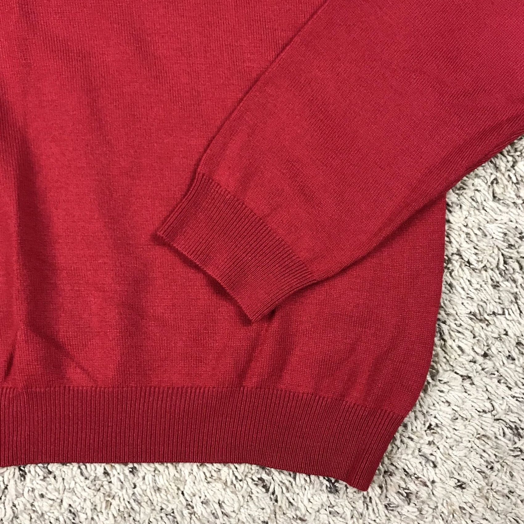 Brooks Brothers Brooks Brothers Sweater Men V-Neck Red Merino Wool 346 Stretch Fit M Regular Lightweight Pullover Size US M / EU 48-50 / 2 - 5 Thumbnail