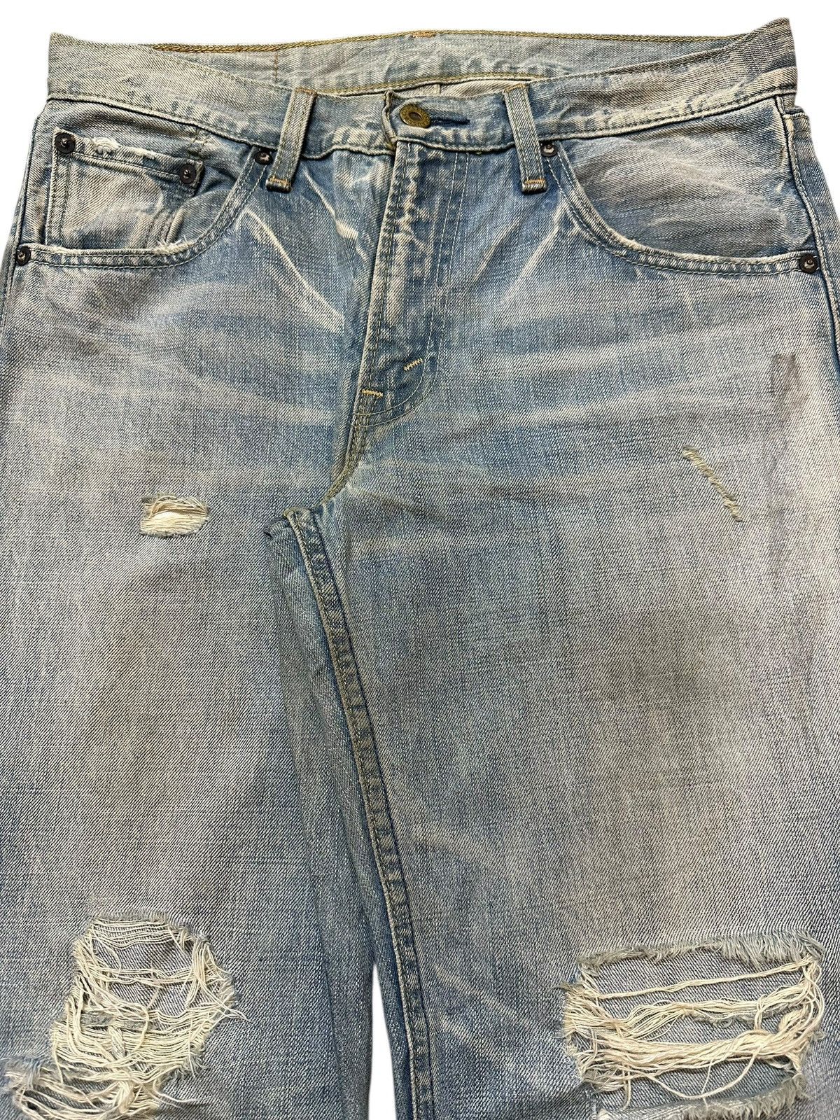 Levi's Vintage 90s Levis 502 Mud Faded Wash Distress Baggy Jeans Size US 31 - 4 Thumbnail
