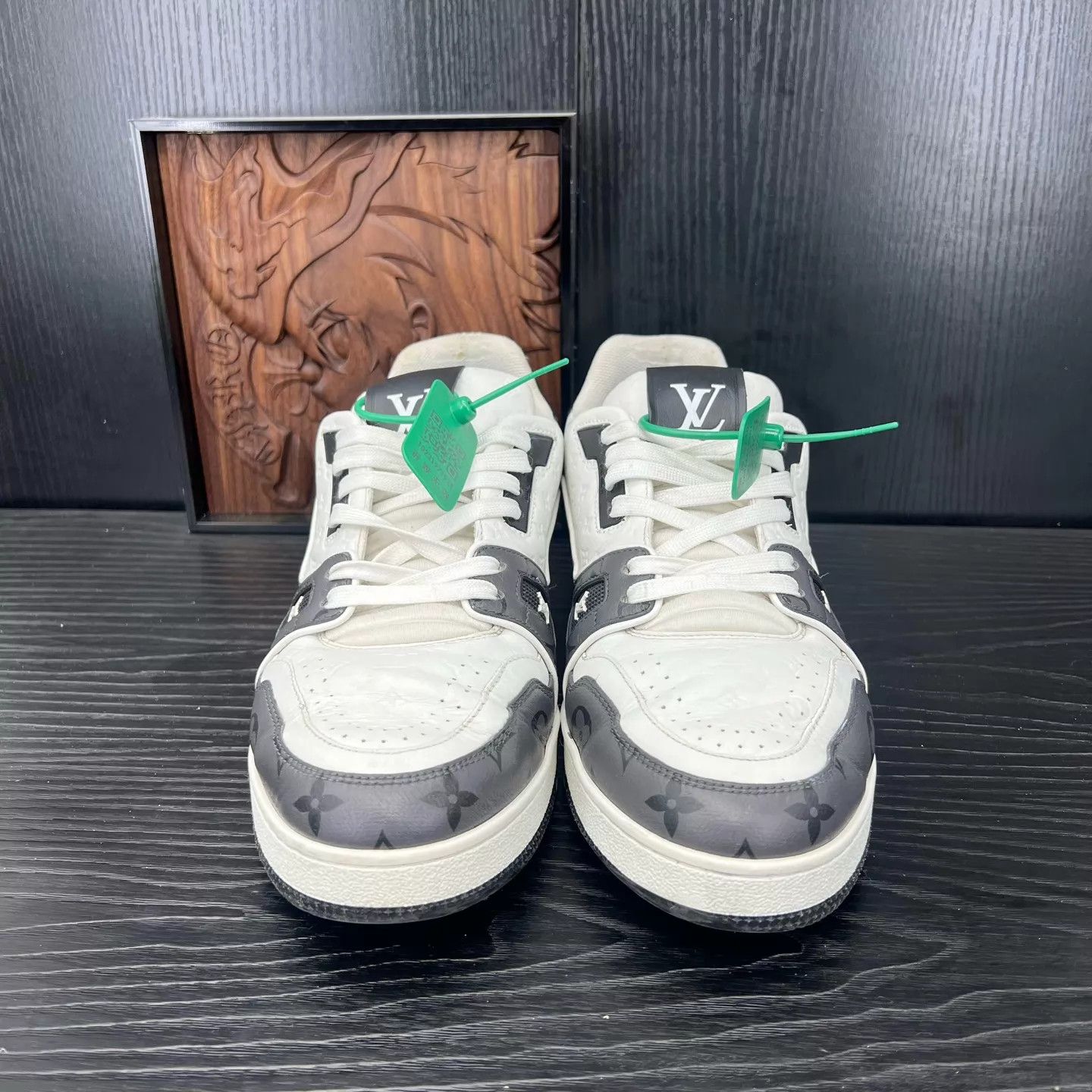 Louis Vuitton LV Trainer B&W Embossed US 10 Lining Wear Size US 11 / EU 44 - 3 Thumbnail