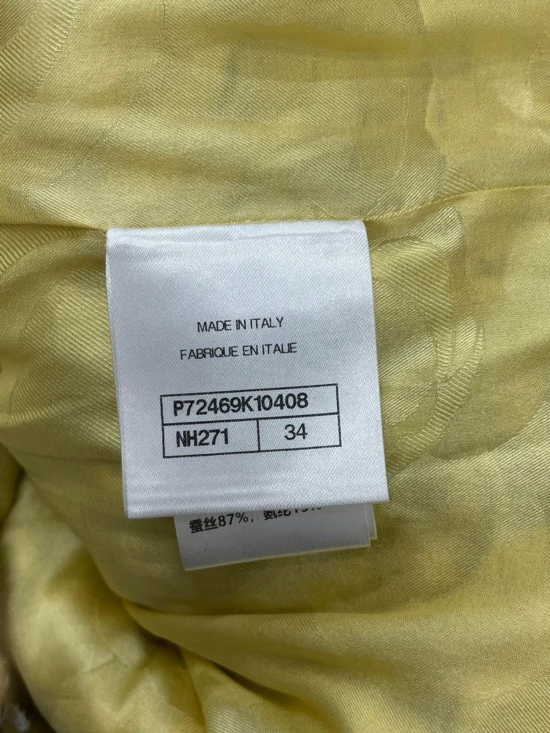 Chanel chanel Yellow colour-blocked knitted short jacket Size XXS / US 00 / IT 34 - 5 Thumbnail