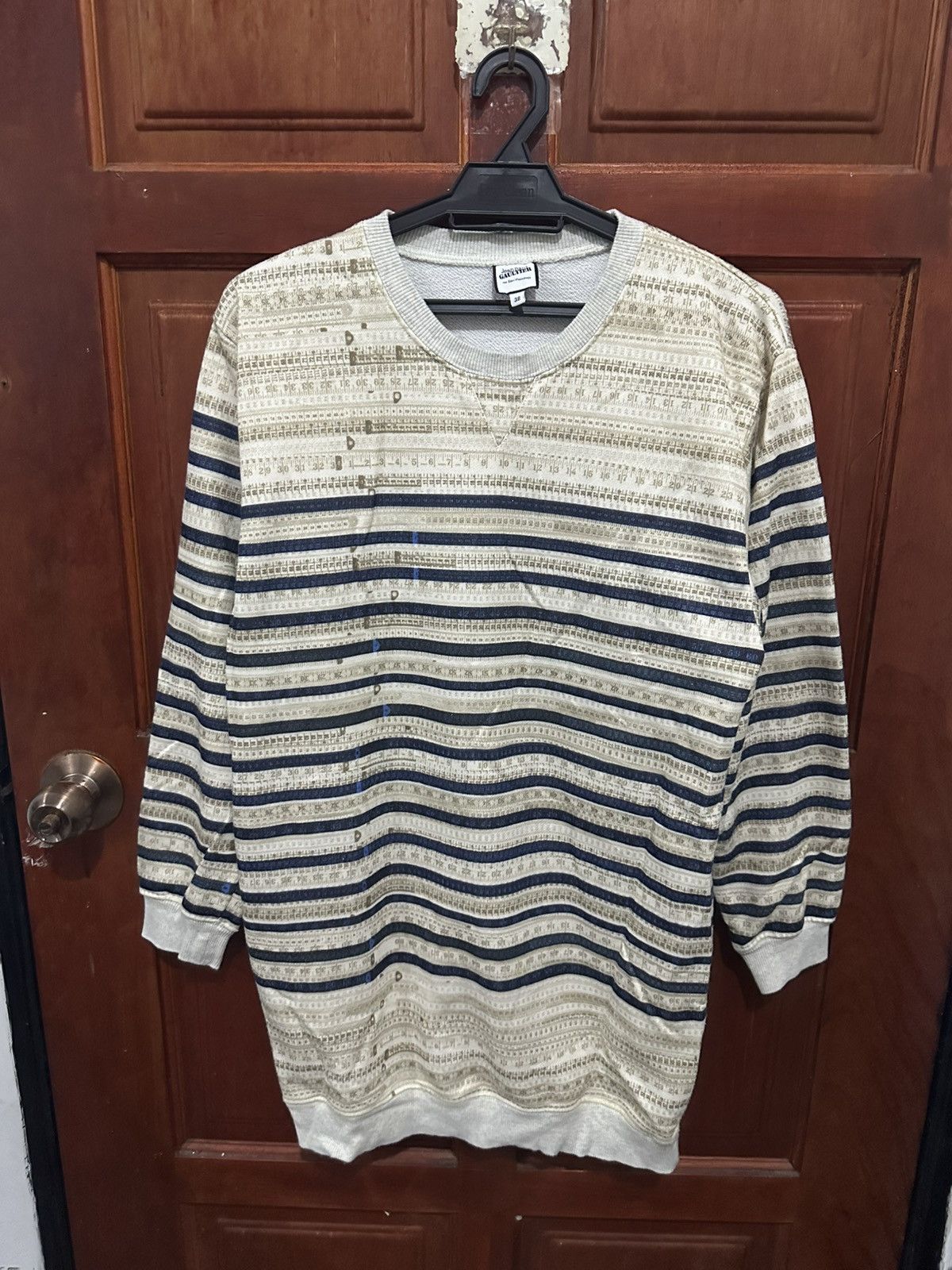 Jean Paul Gaultier Vintage Jean Paul Gaultier Measuring Overprint sweatshirt Size US S / EU 44-46 / 1 - 1 Thumbnail