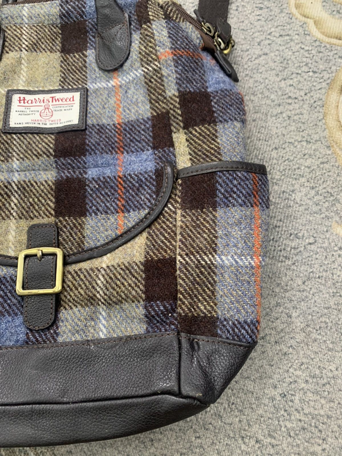 Harris Tweed British Green Harris Tweed Mini Backpack 2 in 1 Style Size ONE SIZE - 4 Thumbnail