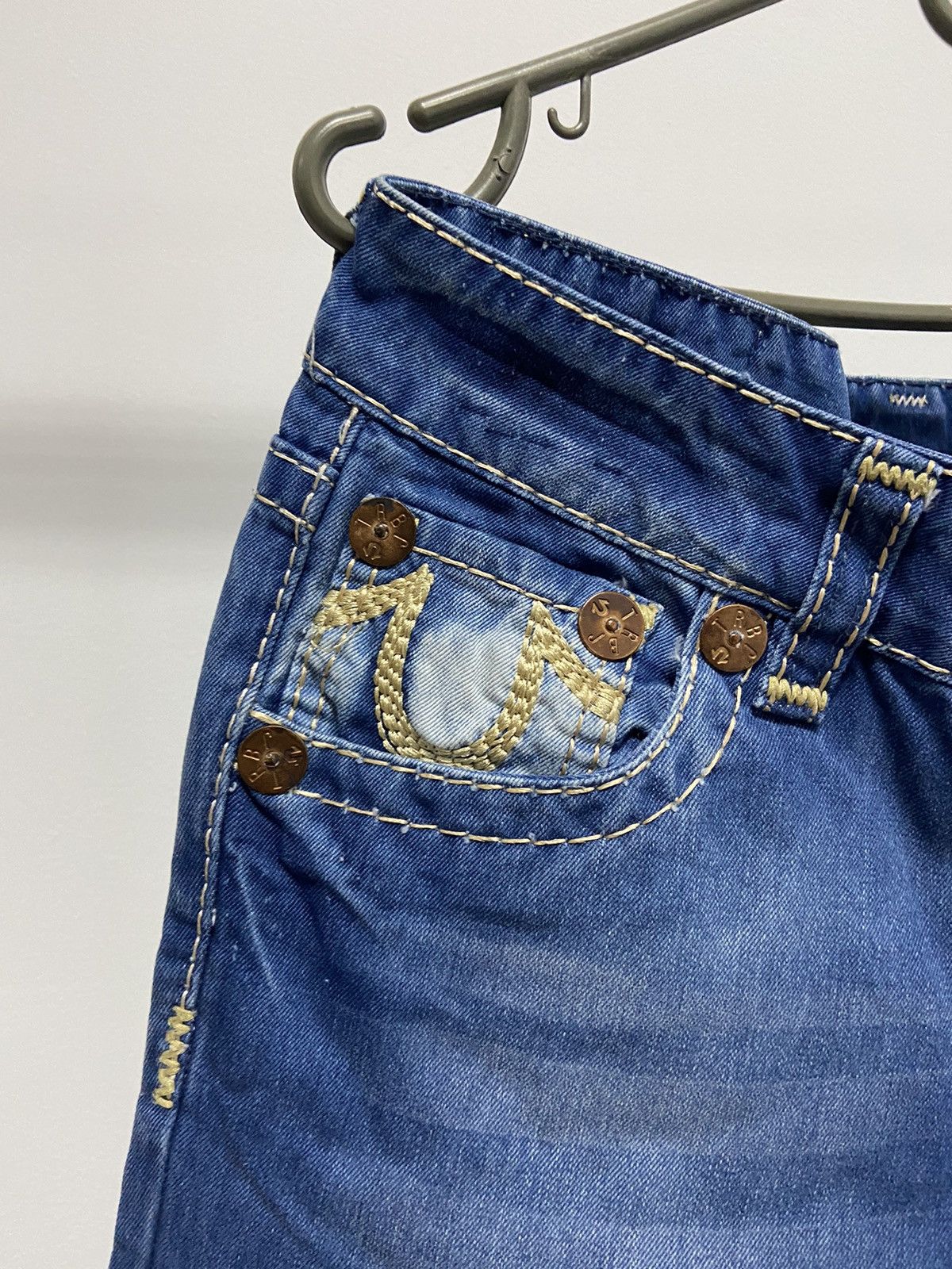 True Religion × Vintage True Religion jeans Pants Selvedge Vintage Y2K Logo Pocket Size US 31 - 5 Thumbnail