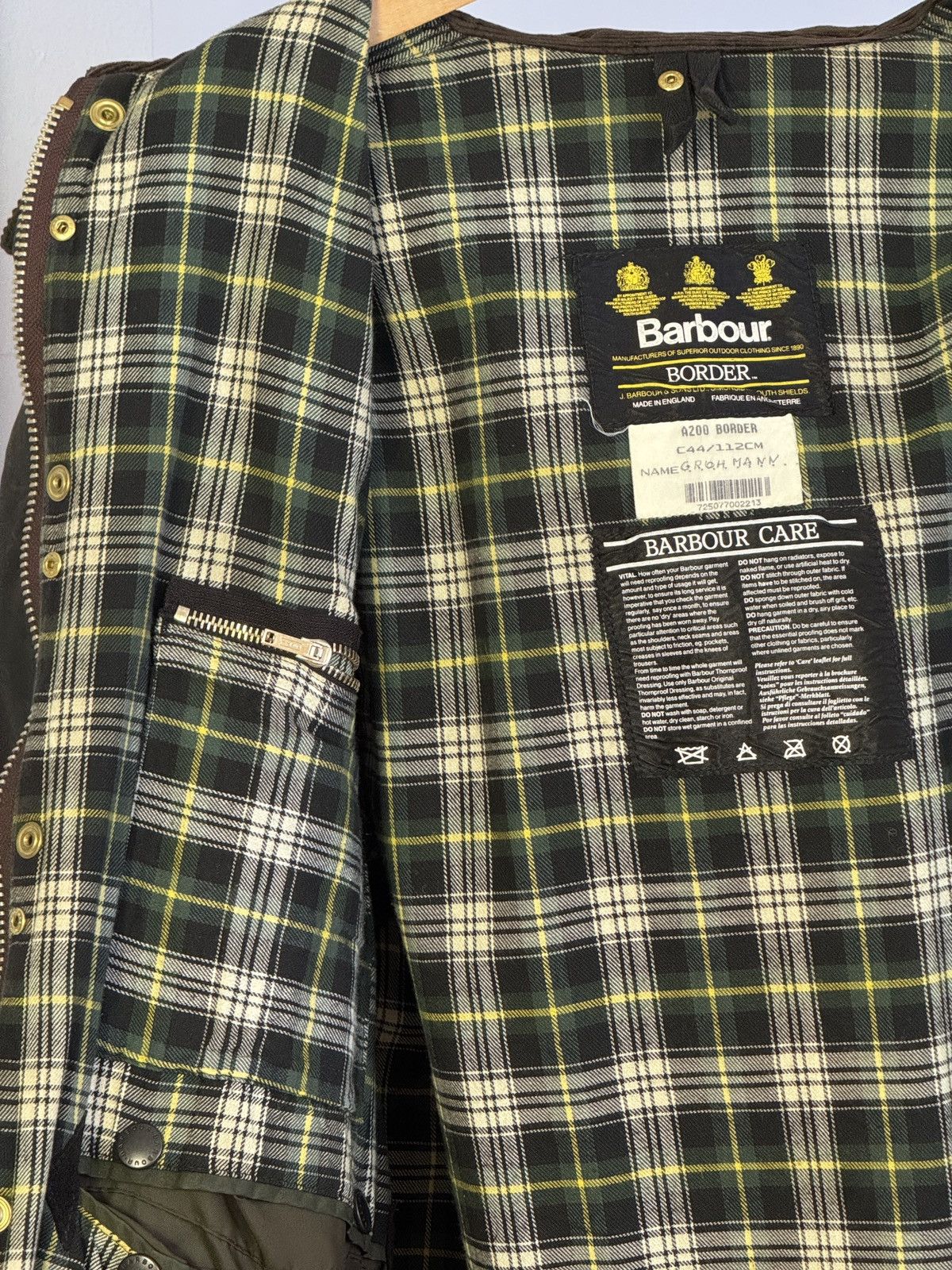 Barbour Vintage 90’s Barbour A200 Border Jacket Full Set Size US XL / EU 56 / 4 - 13 Thumbnail
