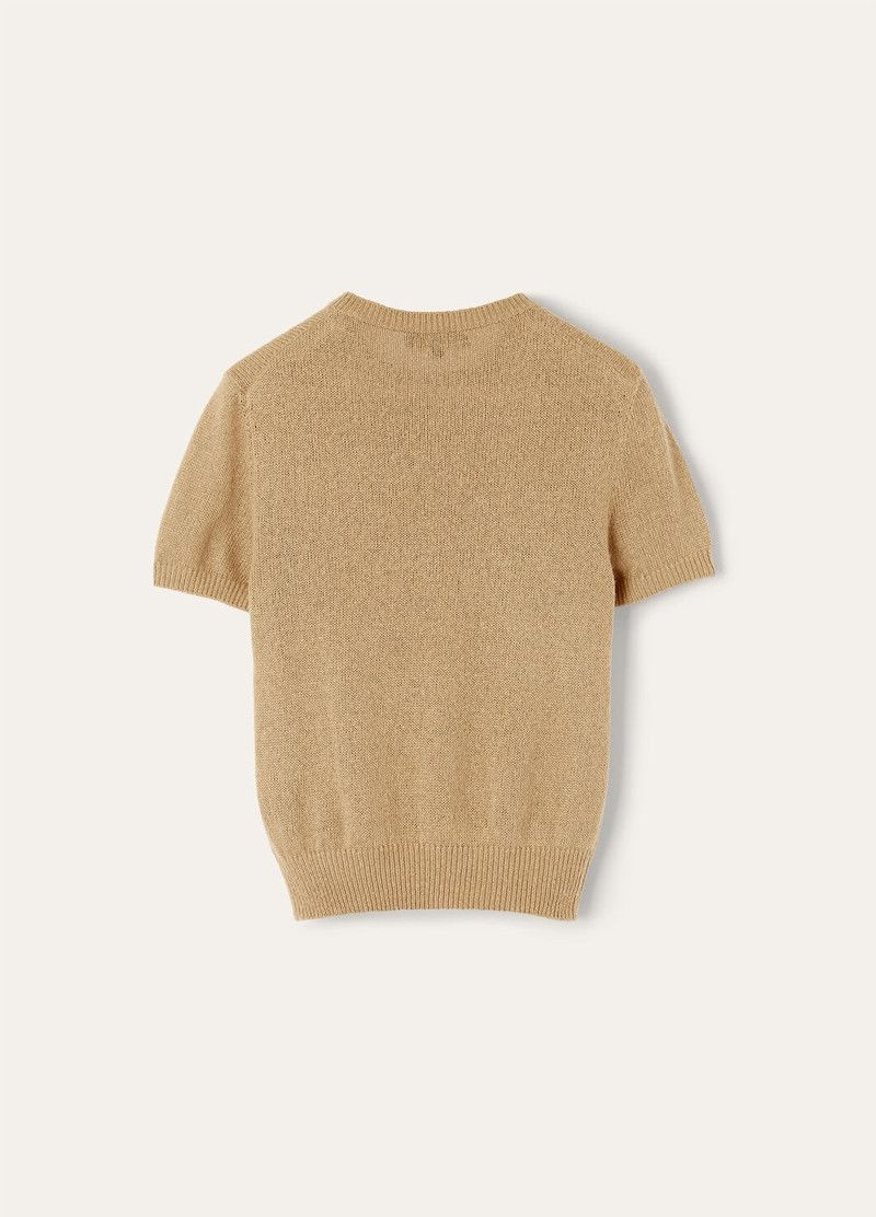 Loro Piana o1srvl11e0526 FAO9856 Brolo Crewneck Sweater Light Brown Size XS / US 0-2 / IT 36-38 - 5 Thumbnail