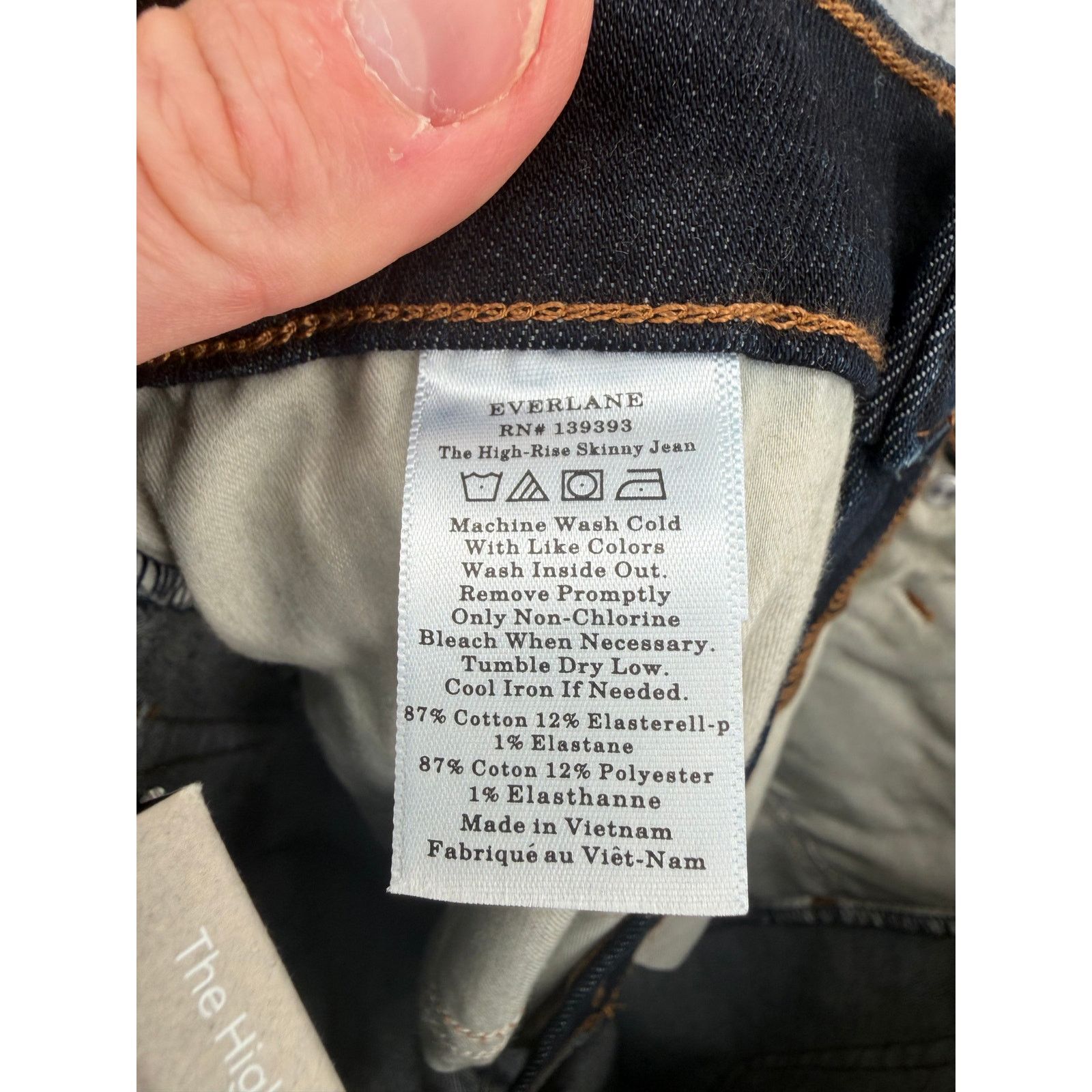 Everlane NWT Everlane Authentic Stretch High-Rise Indigo Skinny Jeans Size 24" / US 00 / IT 34 - 9 Thumbnail