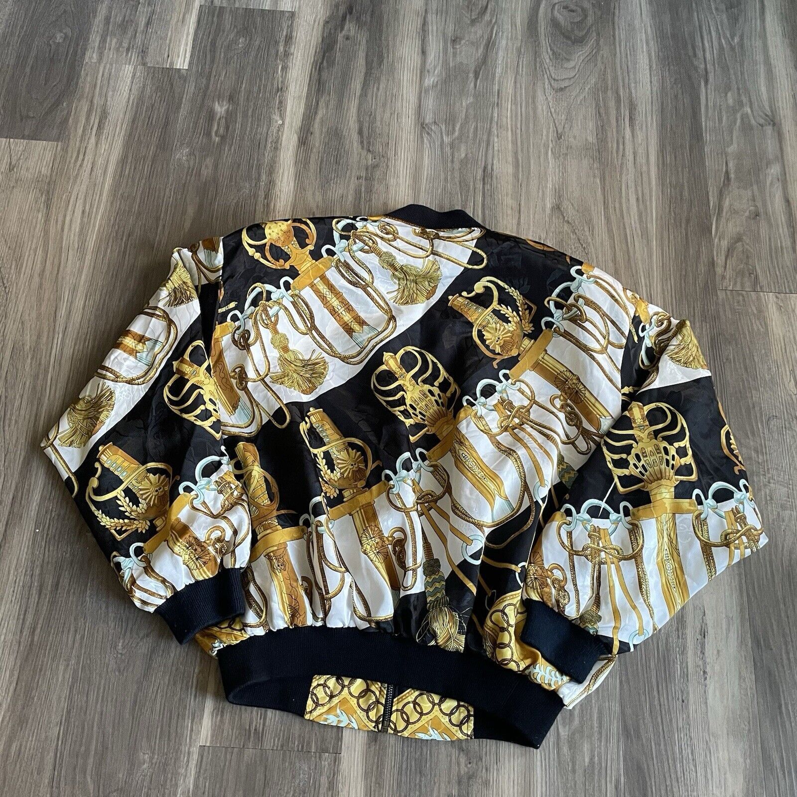 Vintage Vintage 1980s Bohemian Silk Bomber Jacket Size XL Versace Size XL / US 12-14 / IT 48-50 - 4 Thumbnail