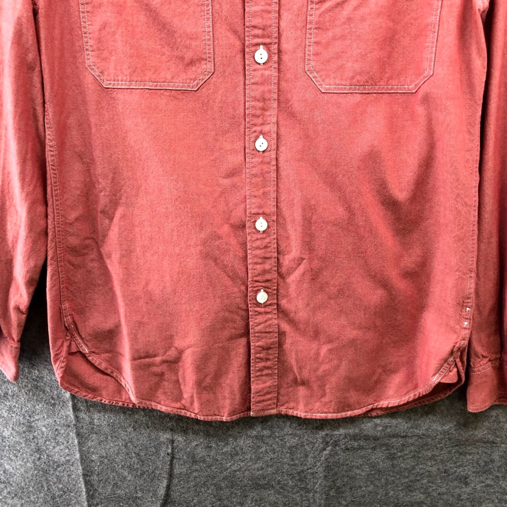 J.Crew J. Crew Shirt Mens S Button-Up Long Sleeve Salmon Pink Cotton Tailored Fit Chest Pockets Size US S / EU 44-46 / 1 - 4 Thumbnail