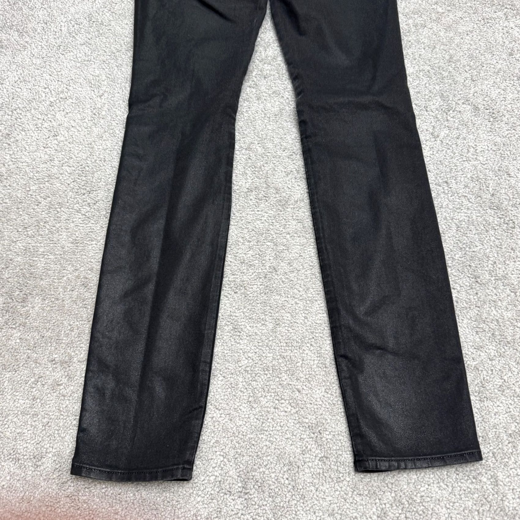 Vintage Articles Of Society Mya Moto Jeans Womens 26 Black Skinny Denim 5-Pocket Regular Rise Button Zip Stretch QTY: N/A Womens Size 26" / US 2 / IT 38 - 3 Thumbnail