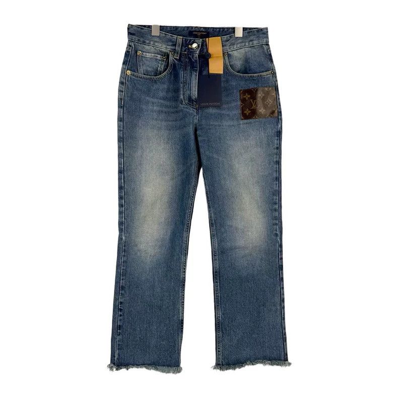 Louis Vuitton Louis Vuitton Blue washed presbyopic leather fur-trimmed je Size US 34 / EU 50 - 1 Thumbnail