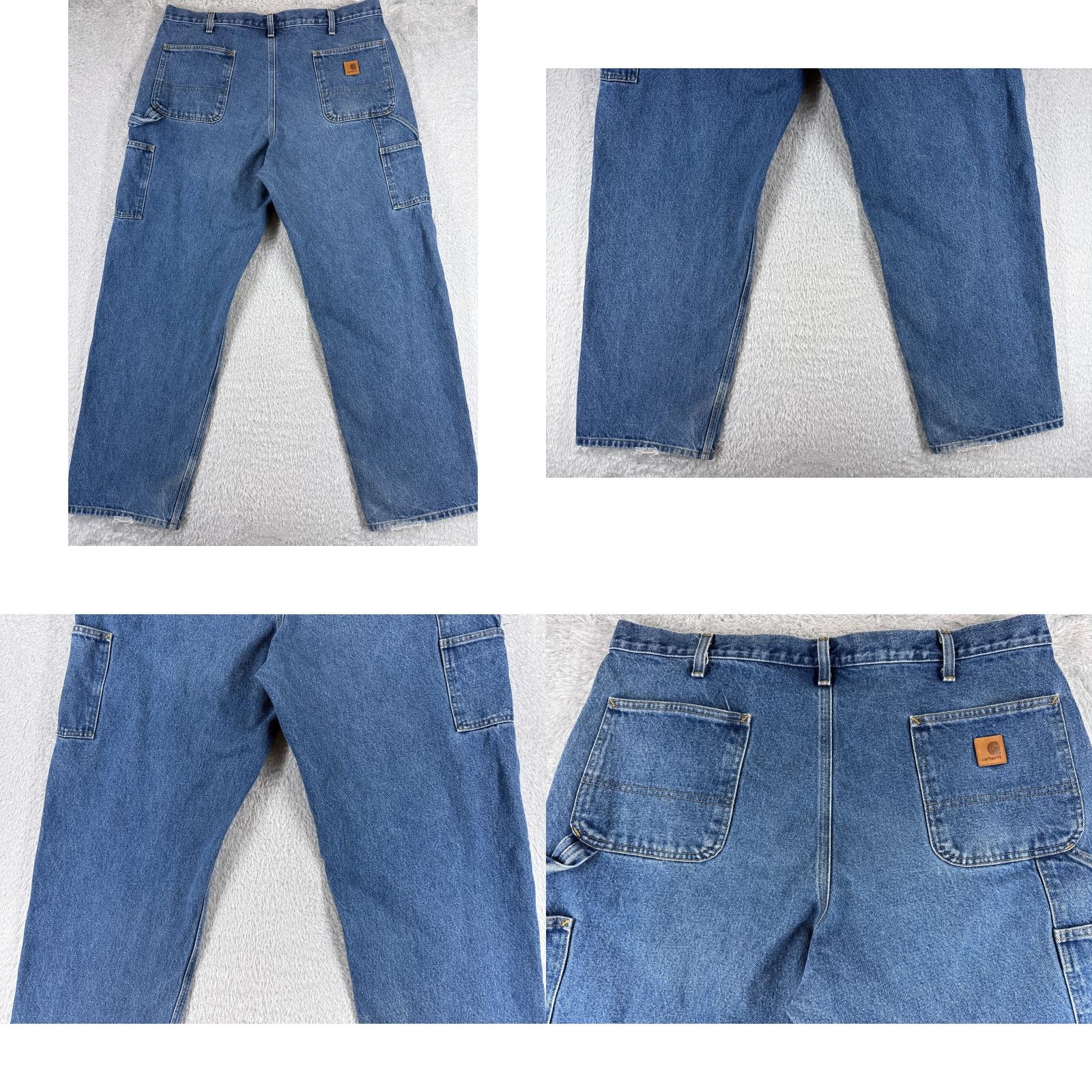 Carhartt Carhartt Jeans Adult 40 Blue Denim 5-Pocket Design Regular 40x32 Straight Cargo Cotton Read 40x32 Mens Vintage No Size US 40 / EU 56 - 9 Thumbnail