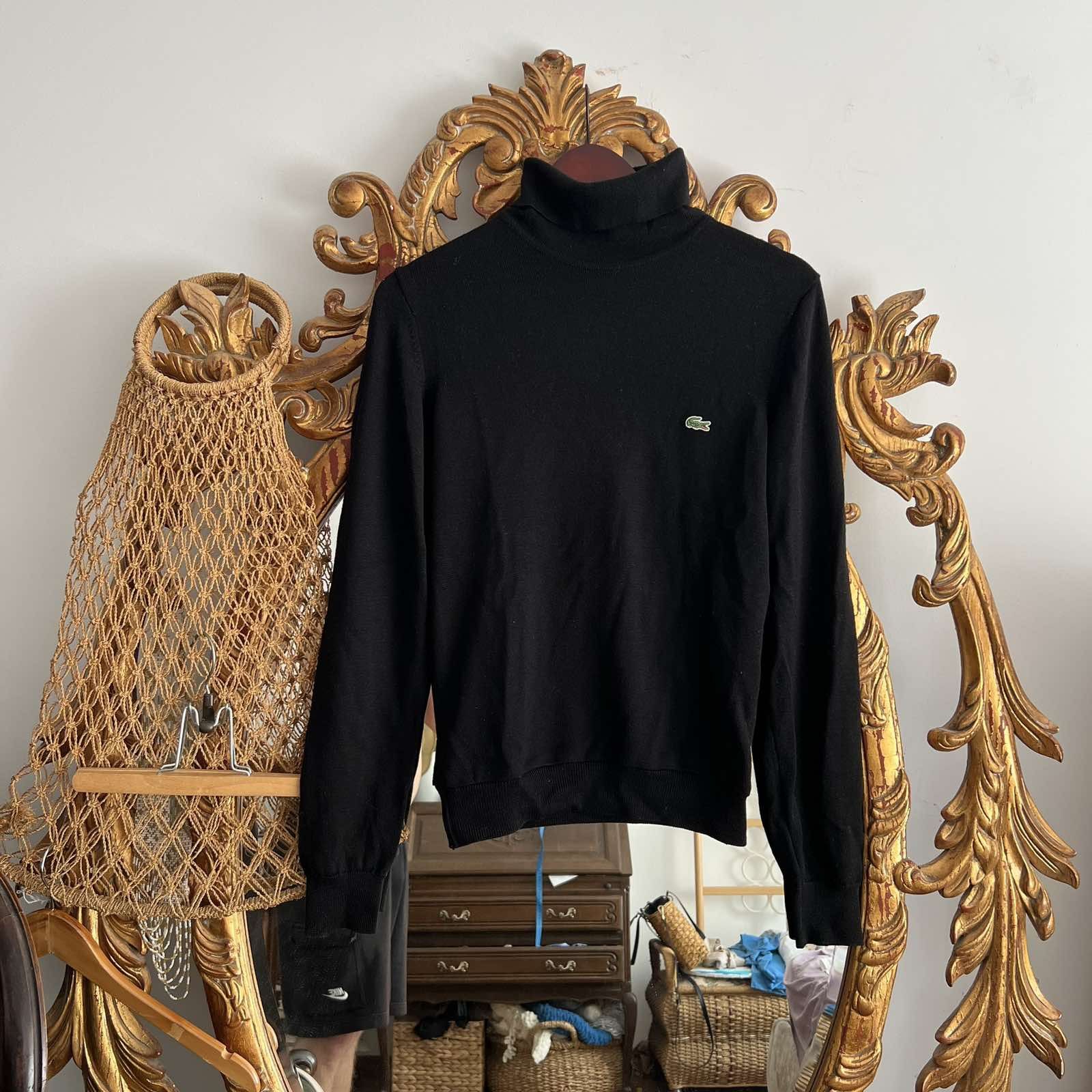 Lacoste Vintage Lacoste Golf Turtleneck sweater Jumper Black Size US S / EU 44-46 / 1 - 1 Thumbnail
