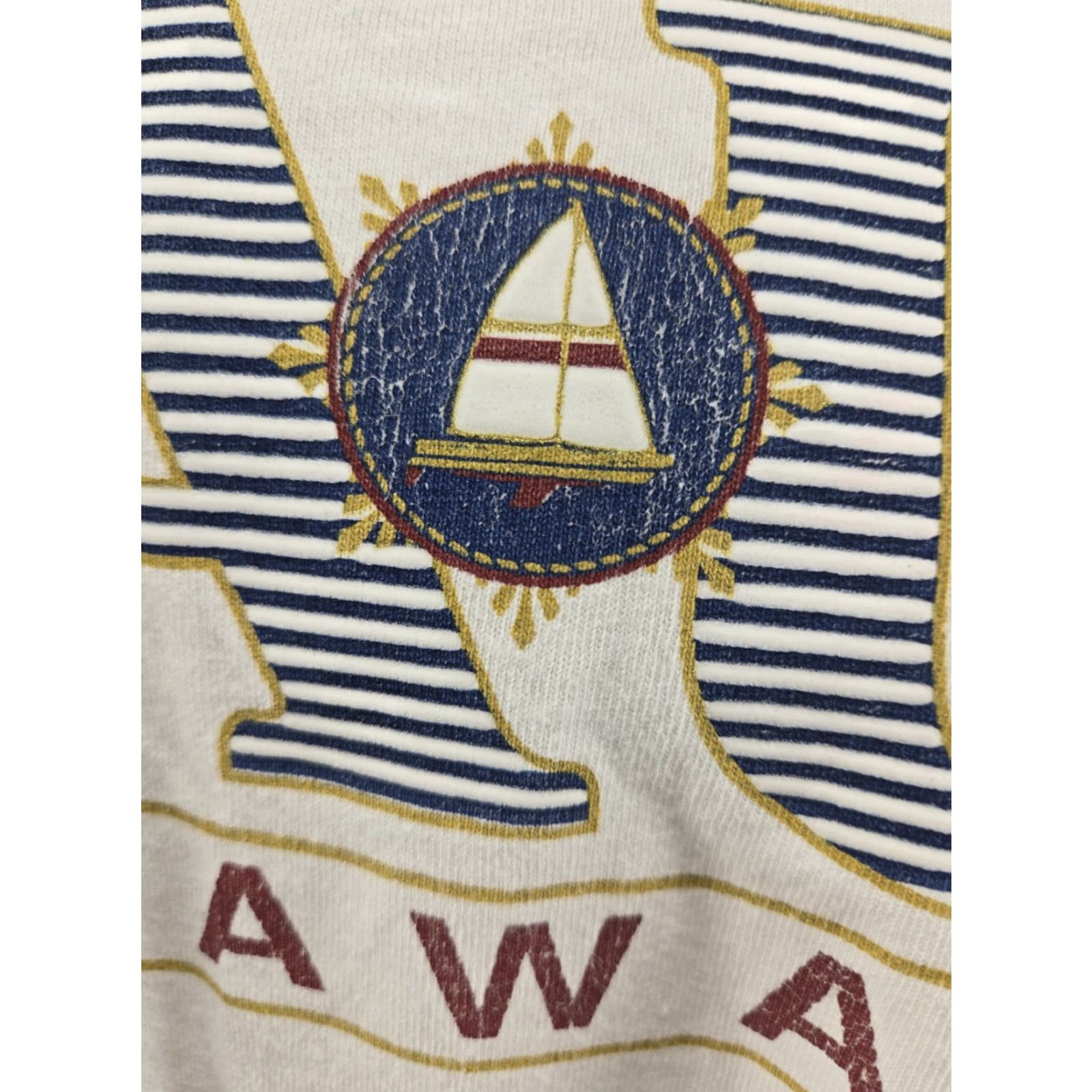 Hanes VINTAGE Maui Hawaii Men T-Shirt XL White Single Stitch Hanes Crew Neck Short Sleeve Size US XL / EU 56 / 4 - 4 Thumbnail