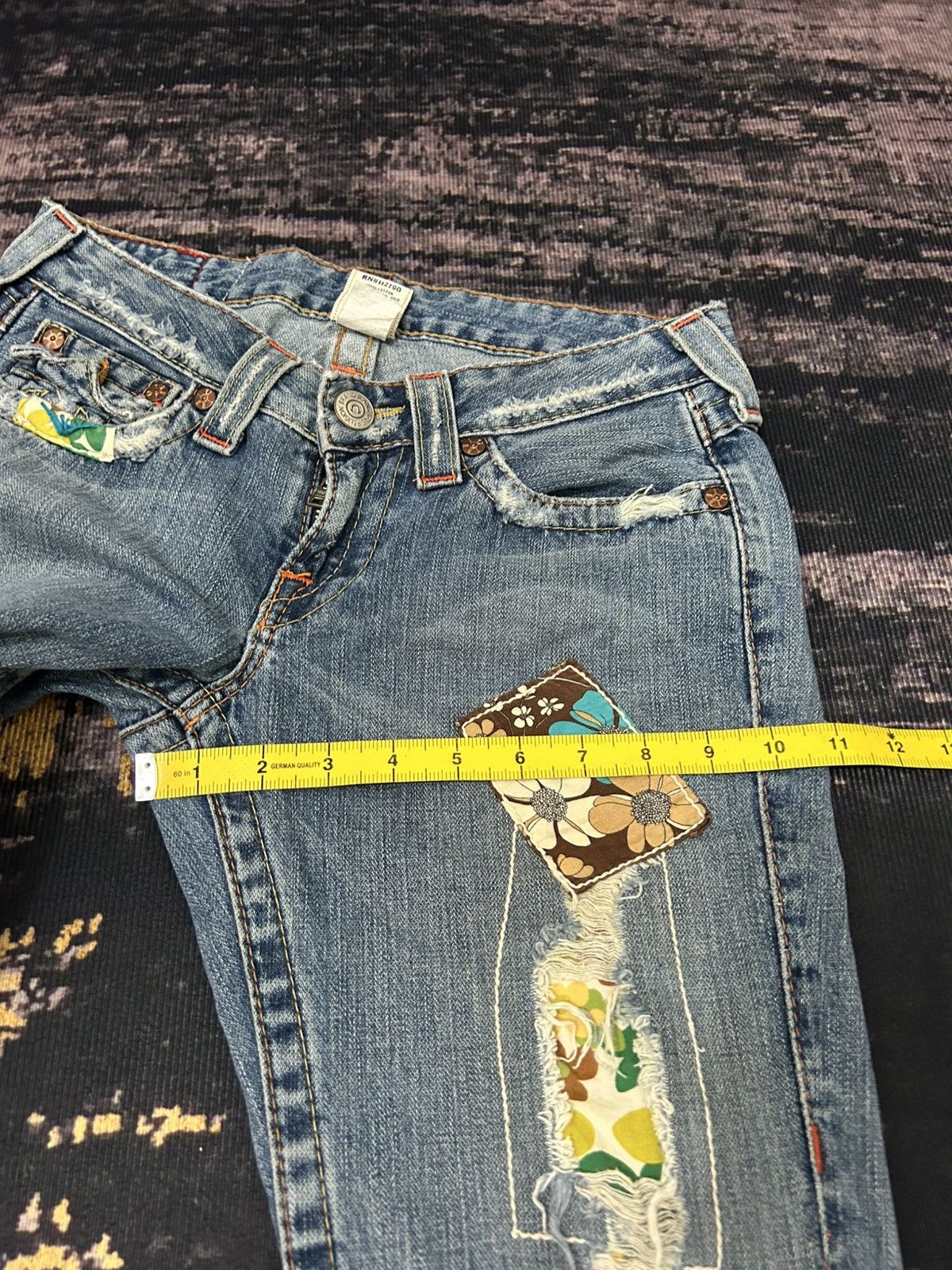 True Religion True Religion Patch work Spiral Flare Jeans Size US 27 - 19 Thumbnail