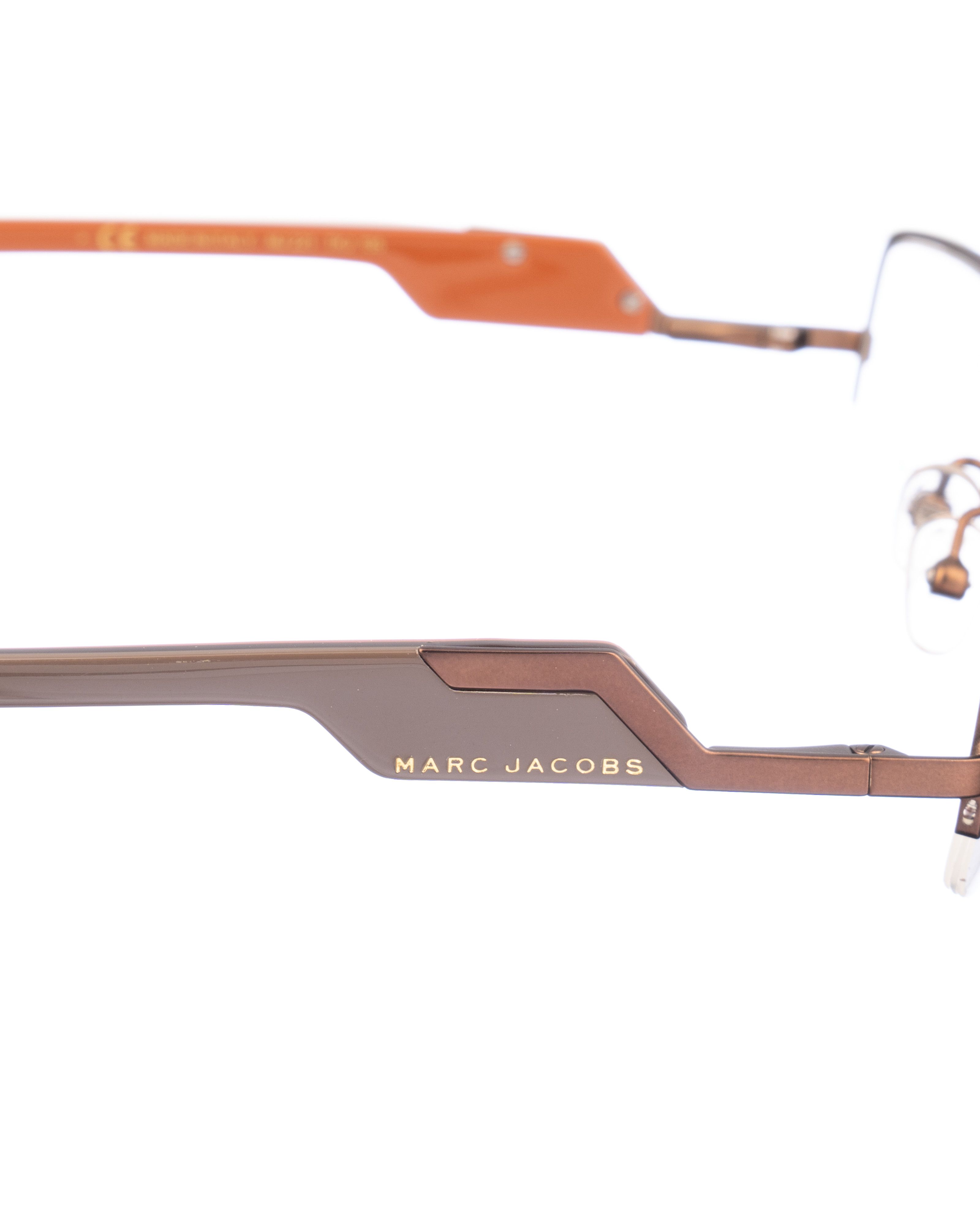 Marc Jacobs Marc Jacobs 00s Chocolate Brown Rectangular Glasses Size ONE SIZE - 1 Thumbnail