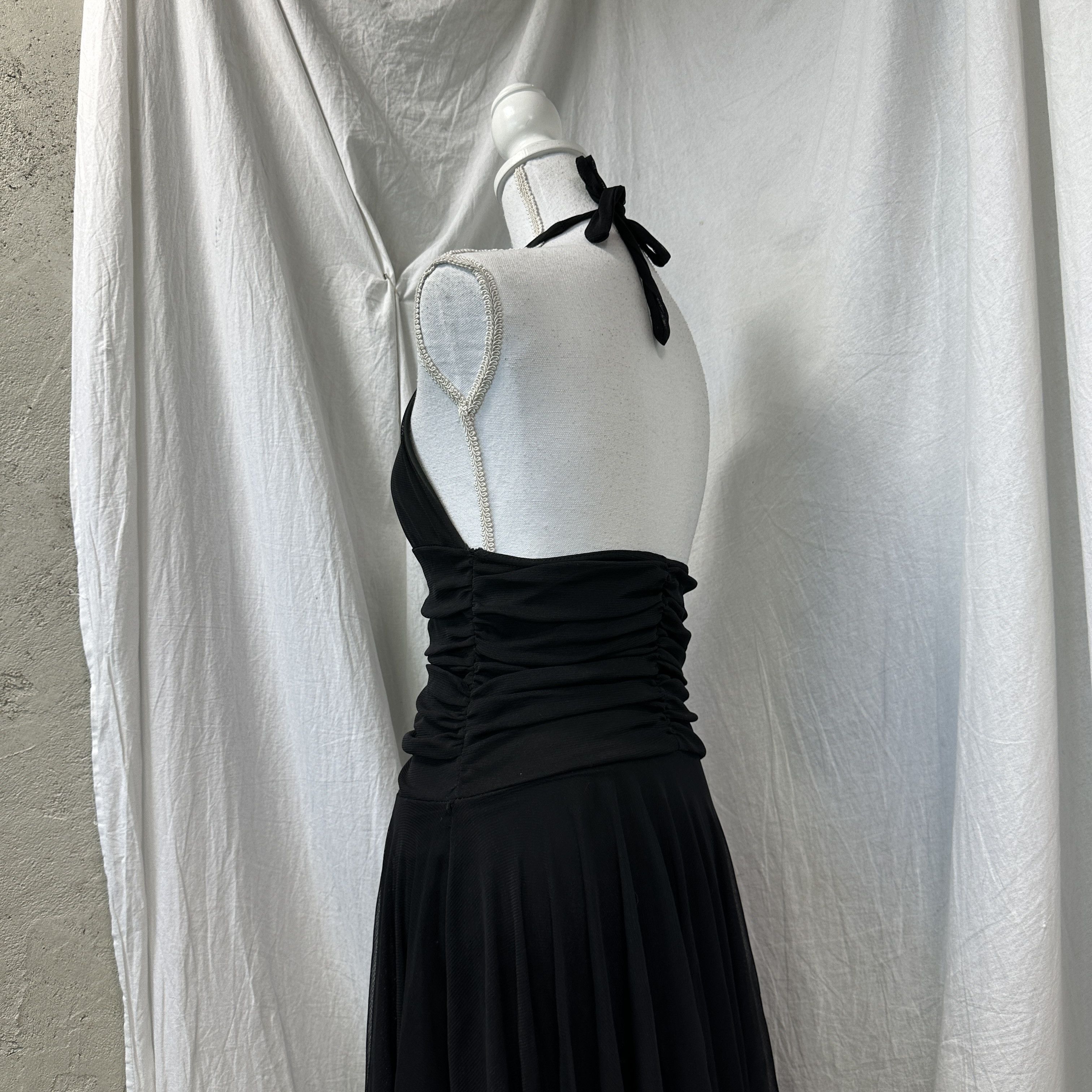 Vintage Vintage Avant Garde Backless Elegant Evening Dress 00s Size S / US 4 / IT 40 - 7 Thumbnail