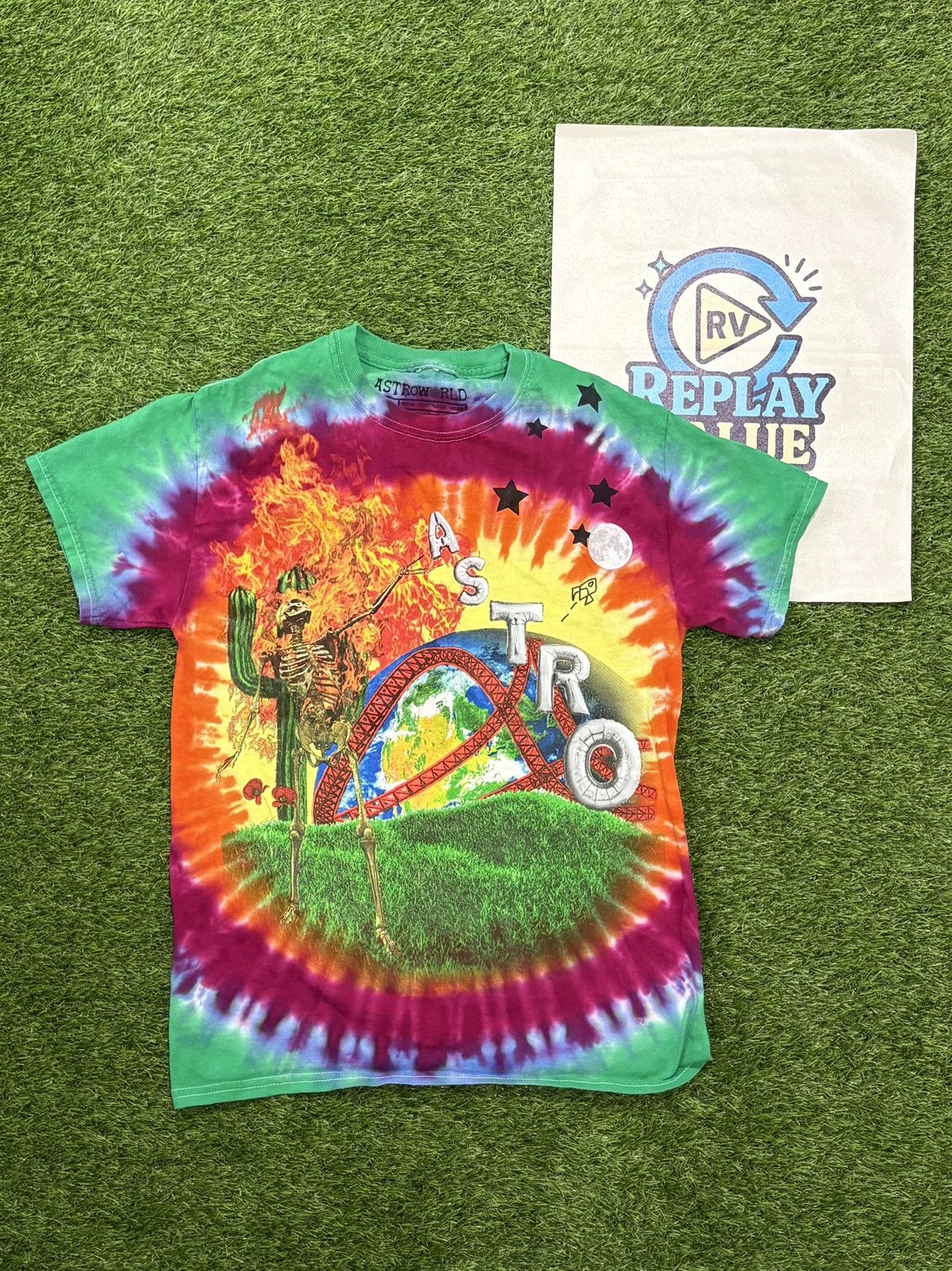 Travis Scott ASTROWORLD TIE DYE TEE Size US S / EU 44-46 / 1 - 1 Thumbnail