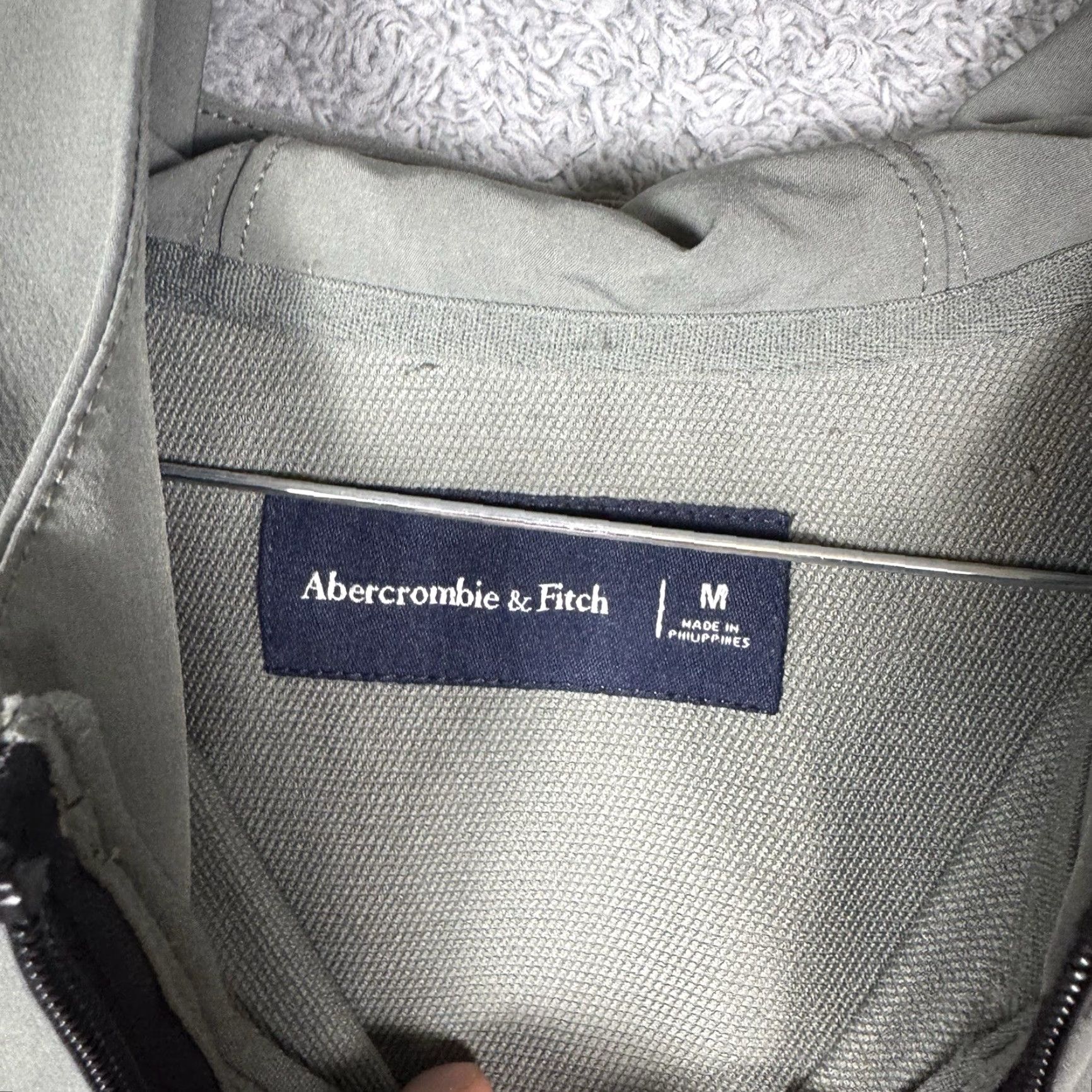Abercrombie & Fitch Abercrombie & Fitch Softshell Jacket Mens M Full Zip Hooded Windbreaker Stretch Grey Solid Size US M / EU 48-50 / 2 - 6 Thumbnail