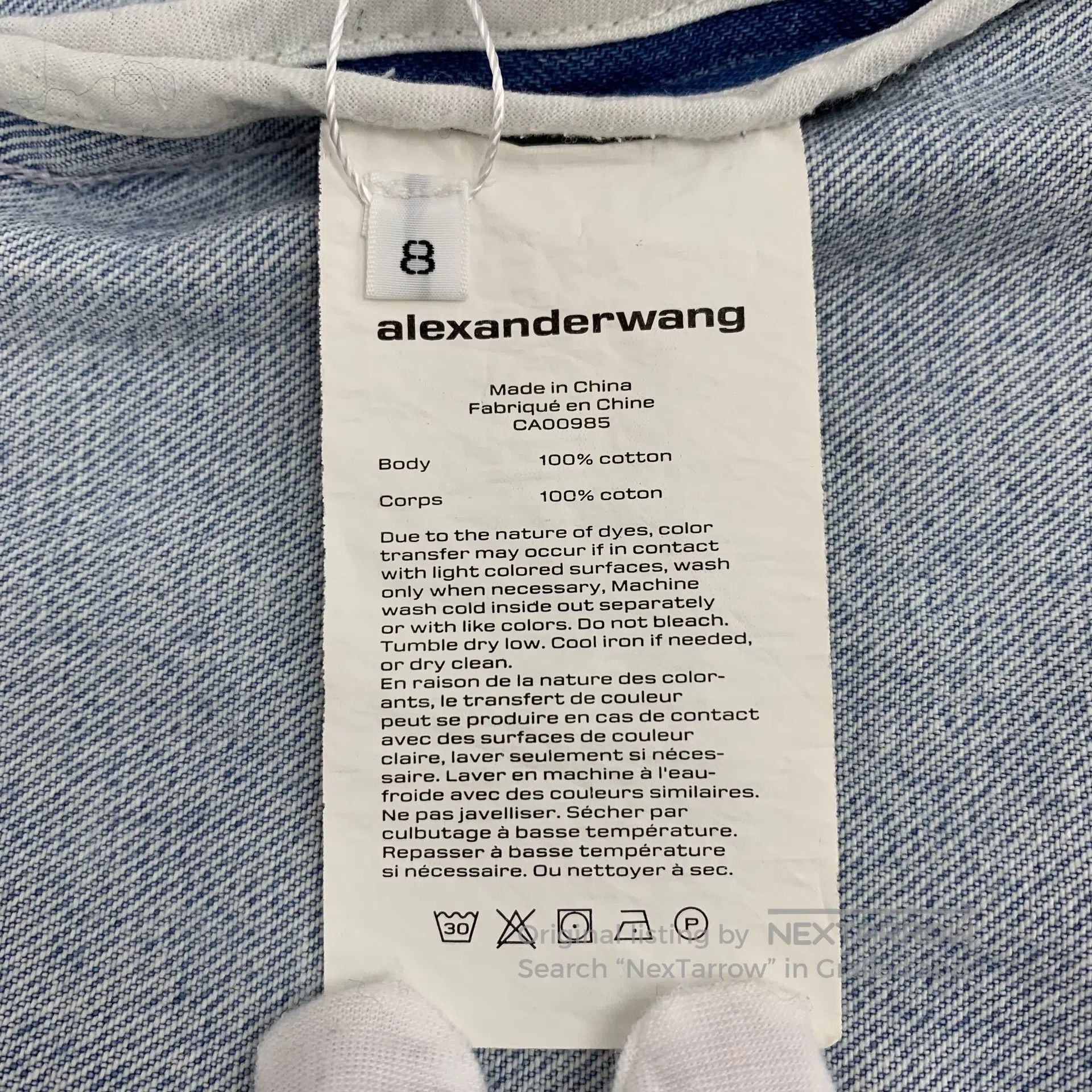 Alexander Wang Alexander Wang size 8 Light blue cotton collar single-brea Size US M / EU 48-50 / 2 - 6 Thumbnail