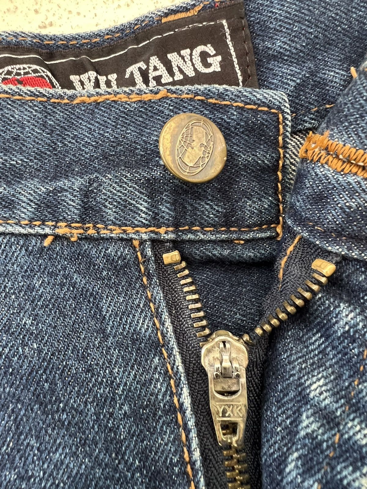 Vintage × Wu-Tang Clan Vintage 90s Wu Tang Mud Denim Baggy Jeans Hip Hop Size US 33 - 7 Thumbnail