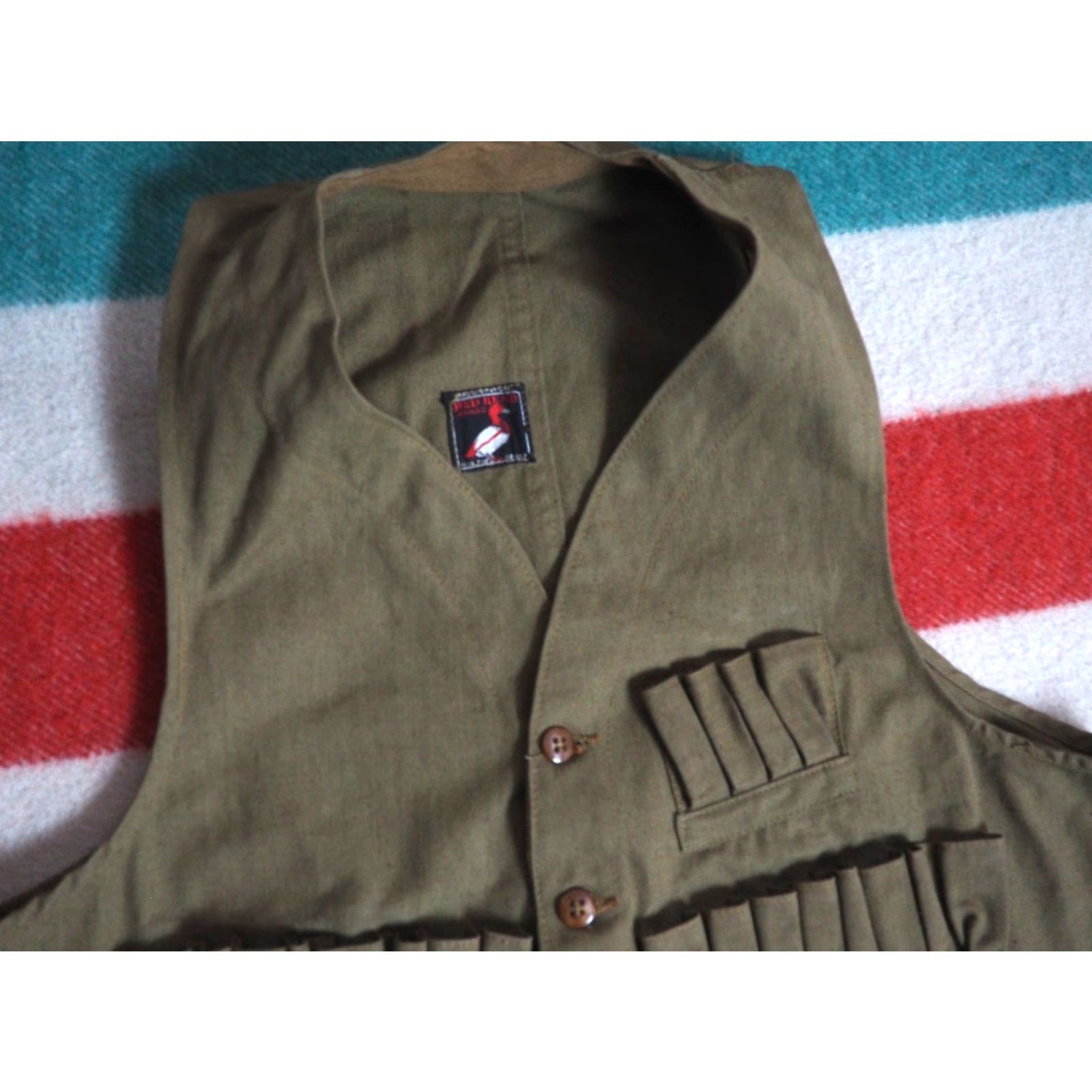 Vintage VINTAGE Red Head Field Vest Shirt (Vest) Brown Cotton Canvas Outdoor Mens S 1950s Military/Landgirl Size US S / EU 44-46 / 1 - 3 Thumbnail