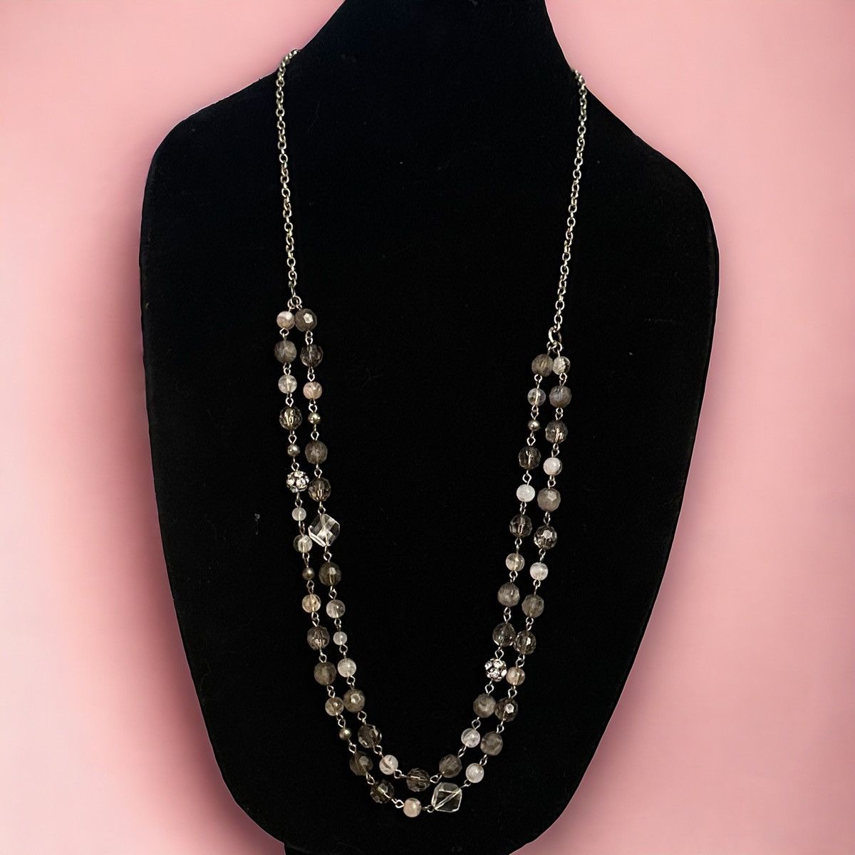 Other Long layered Smokey quartz bead necklace Size ONE SIZE - 1 Thumbnail