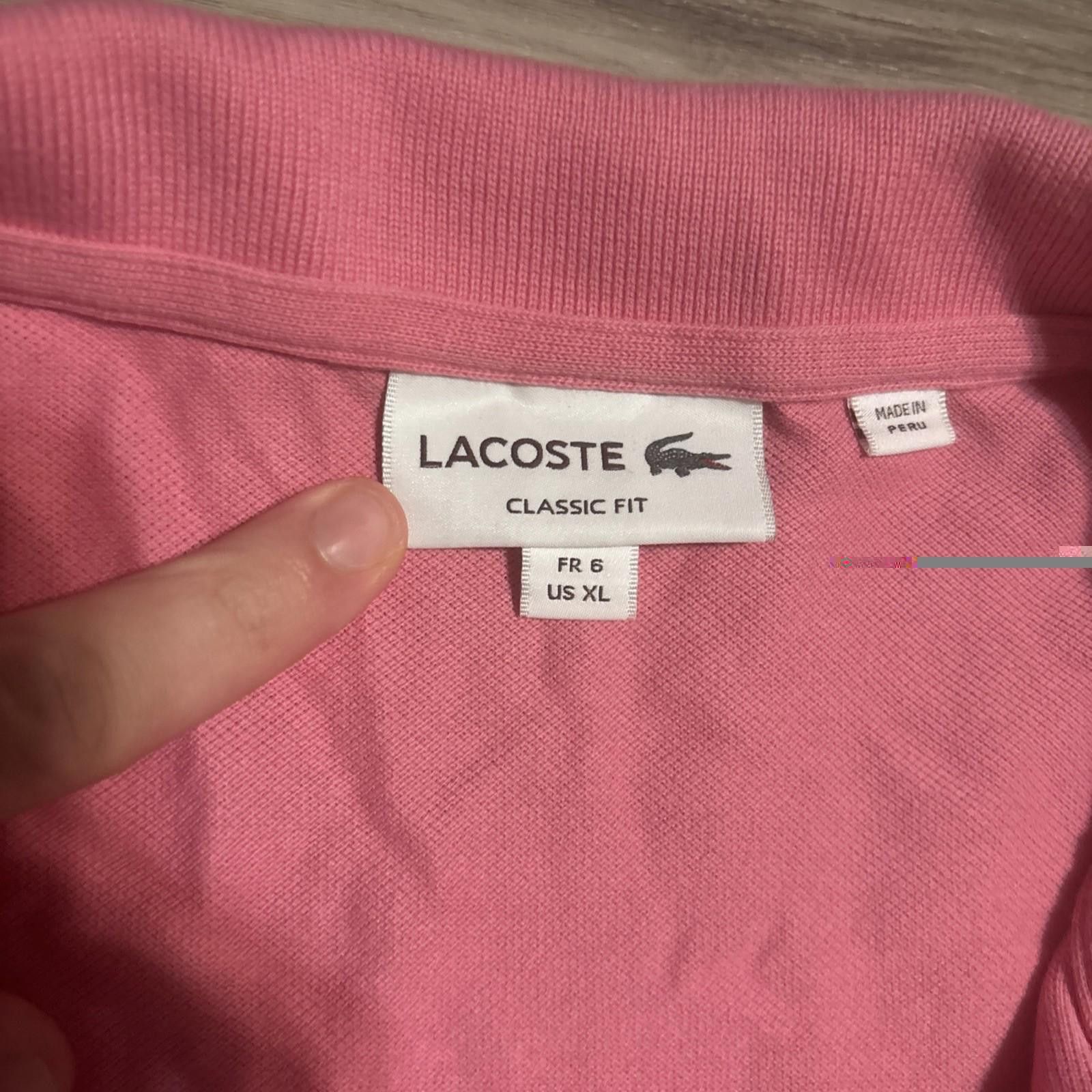 Lacoste Lacoste Polo Shirt Mens Extra Large Pink Short Sleeve croc Size US XL / EU 56 / 4 - 2 Thumbnail