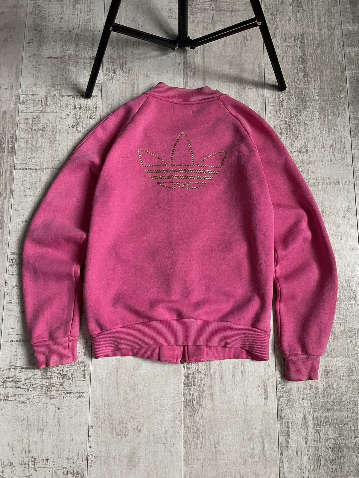Adidas Vintage Y2K Adidas 00’s Pink Track Jacket SWAG Big Logo RARE Size US M / EU 48-50 / 2 - 1 Thumbnail