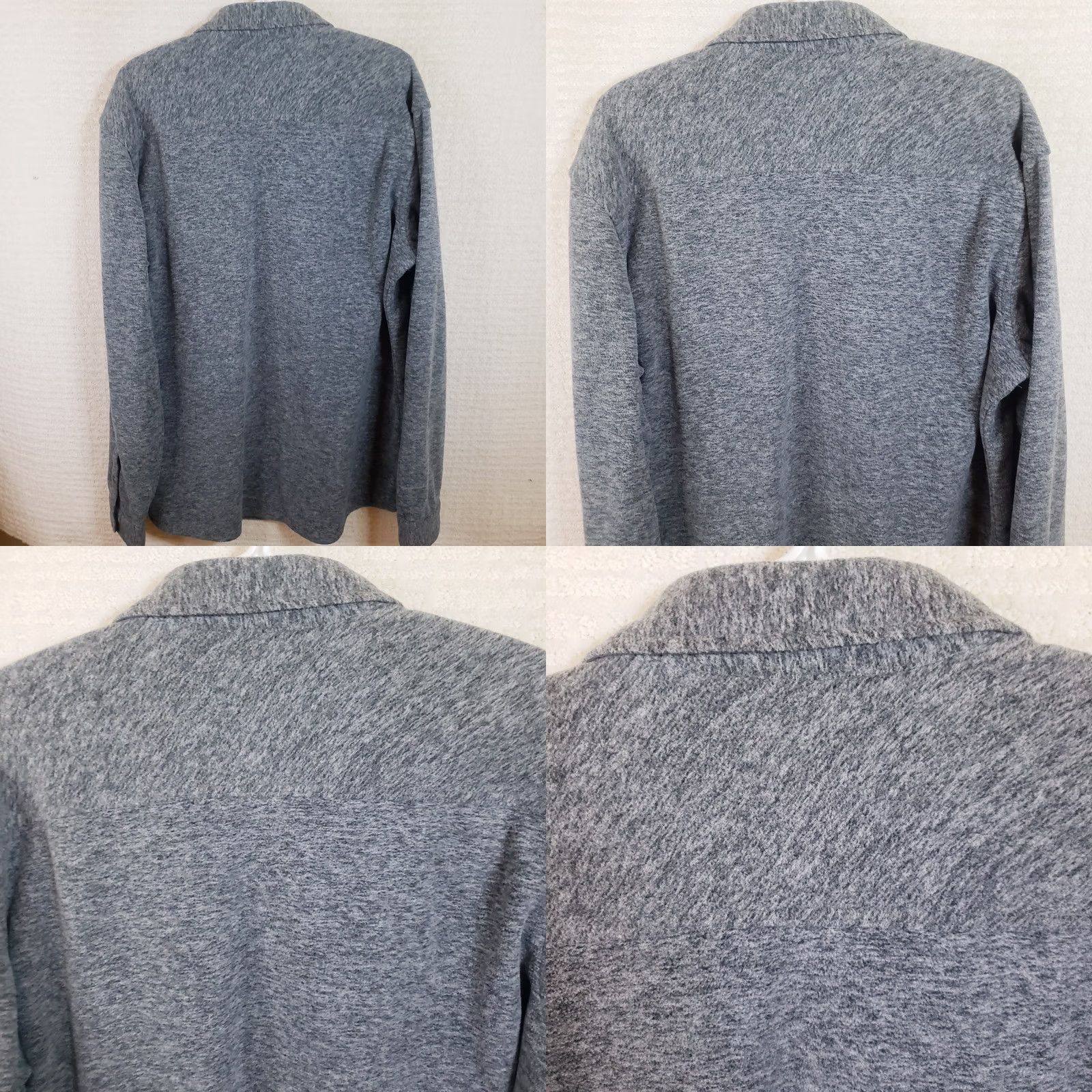Eddie Bauer VINTAGE Eddie Bauer Shirt Mens LT Tall Gray Fleece Button Front Shirt Shacket Size US L / EU 52-54 / 3 - 8 Thumbnail