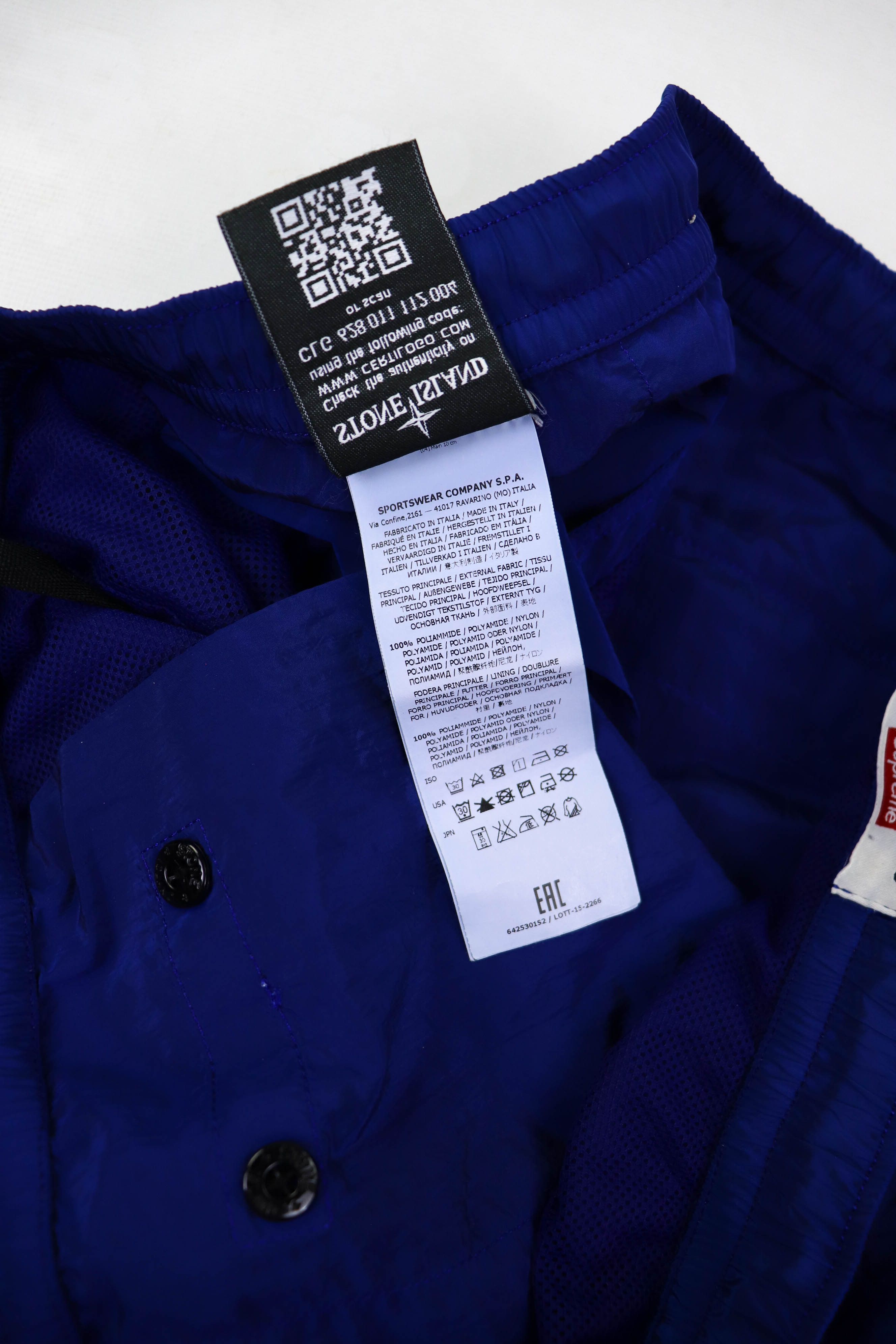 Stone Island × Supreme Stone Island x Supreme Shimmer Blue Nylon Metal Track Pants Size US 36 / EU 52 - 13 Thumbnail