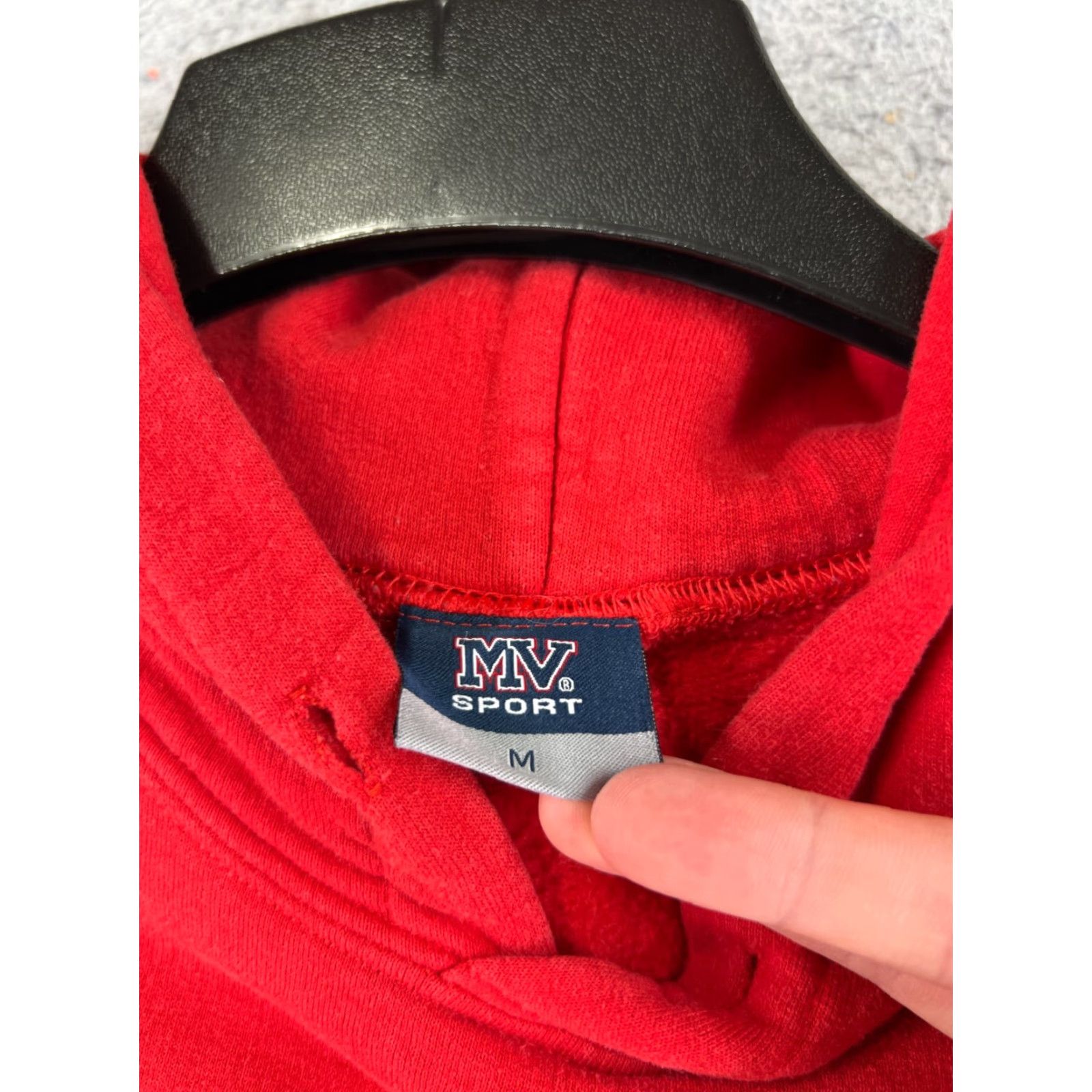 Vintage VINTAGE USMC Hoodie Mens Adult Medium Red Marines MCAS Cherry Point Pocket Read MV Sport Logo Jersey Cotton Pullover Crew Neck Long Sleeve Size US M / EU 48-50 / 2 - 7 Thumbnail
