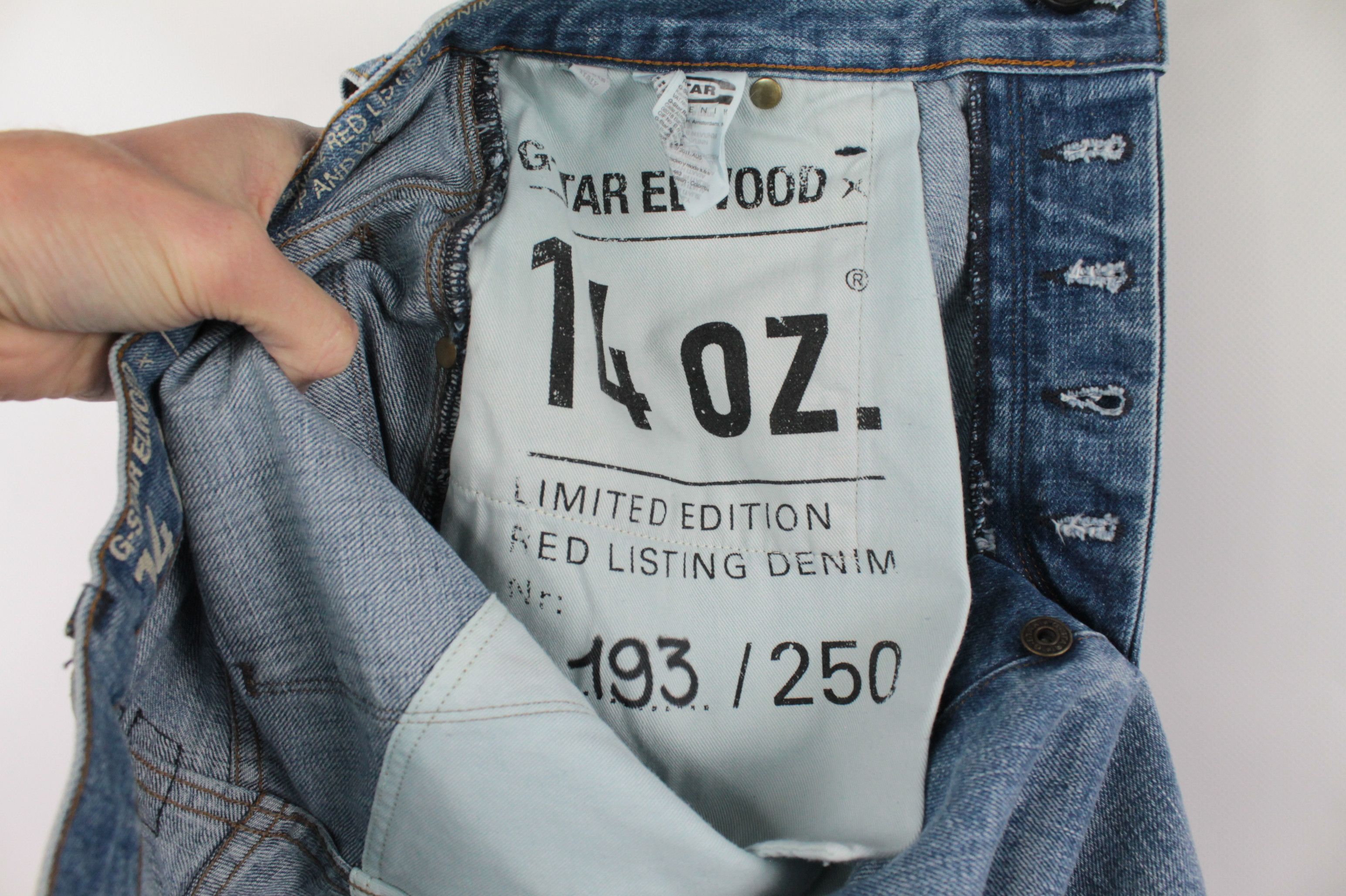 G-Star RARE G-Star 5620 Elwood x 14OZ Red Listing Denim Limited Size US 33 - 12 Thumbnail