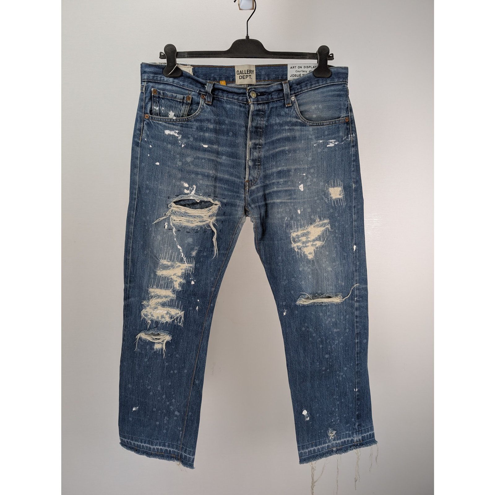 Gallery Dept. o1rshd1 Cropped Denim Jean in Blue Size US 36 / EU 52 - 2 Thumbnail