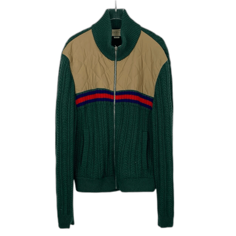 Gucci Gucci Zippered Knitted Jacket with Color Blocking Size US L / EU 52-54 / 3 - 1 Thumbnail